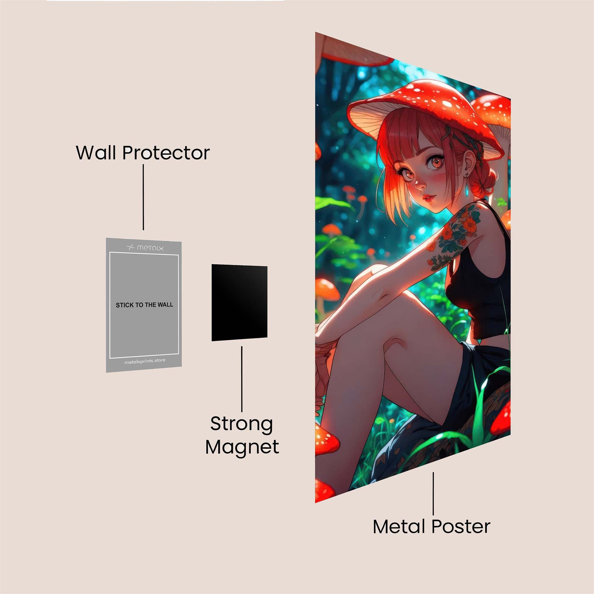 Mushroom Dream Safe Wall Magnetic / M