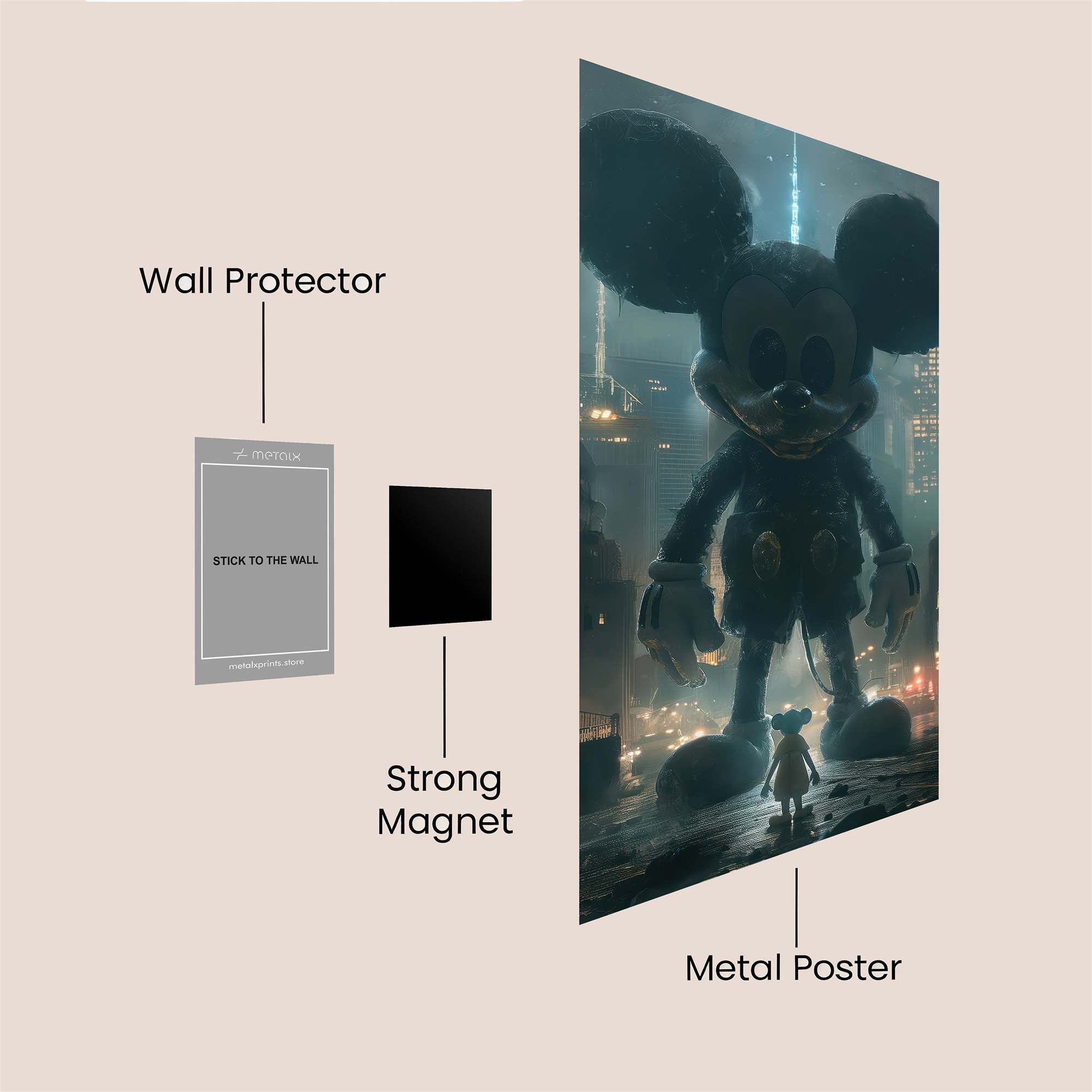 Mickey Menacing Safe Wall Magnetic / M