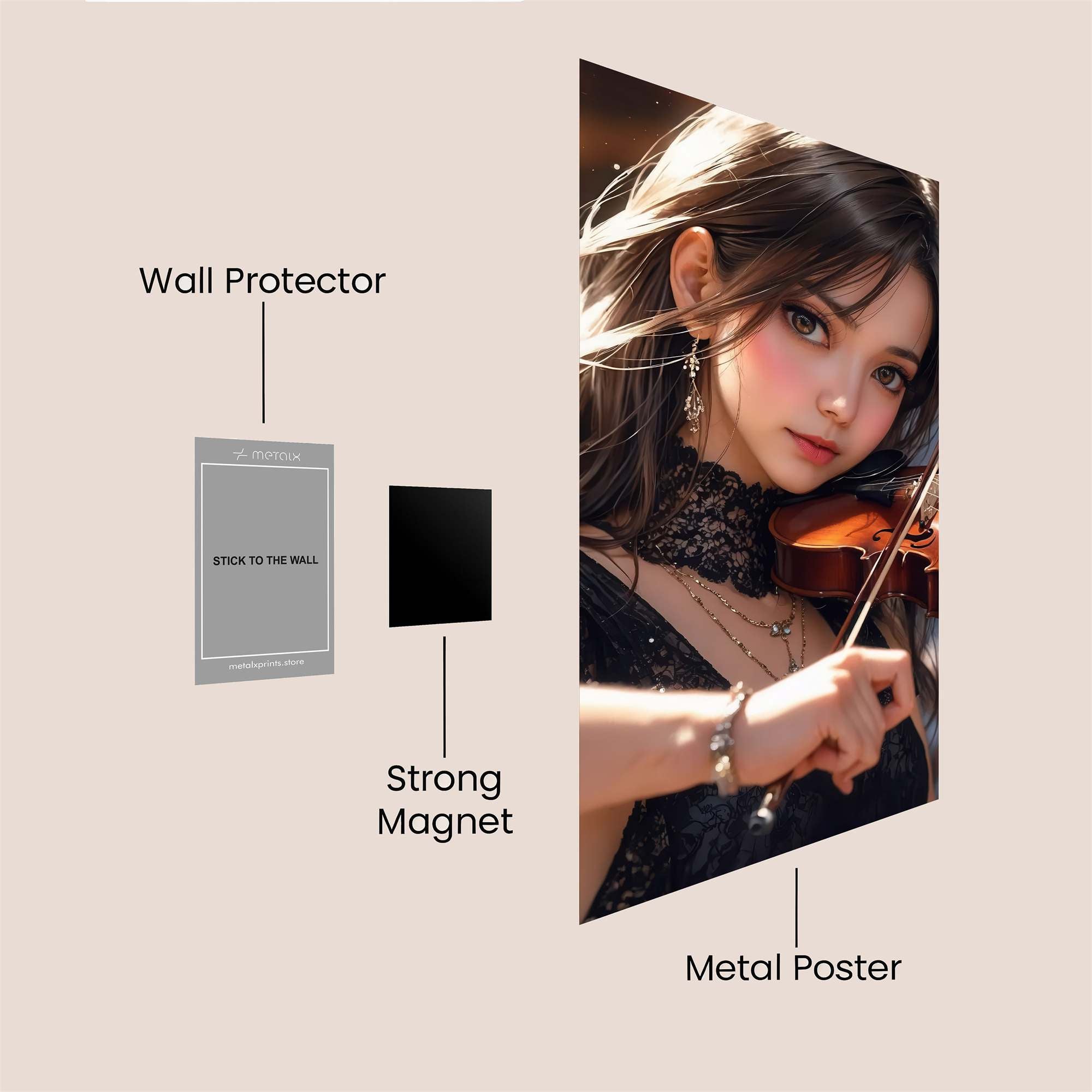 Violinist Enchantress Safe Wall Magnetic / M