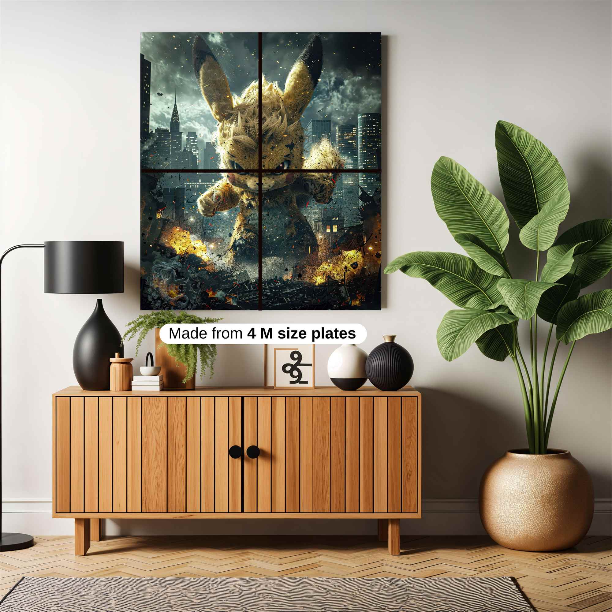 Pikachu Rampage Safe Wall Magnetic / M