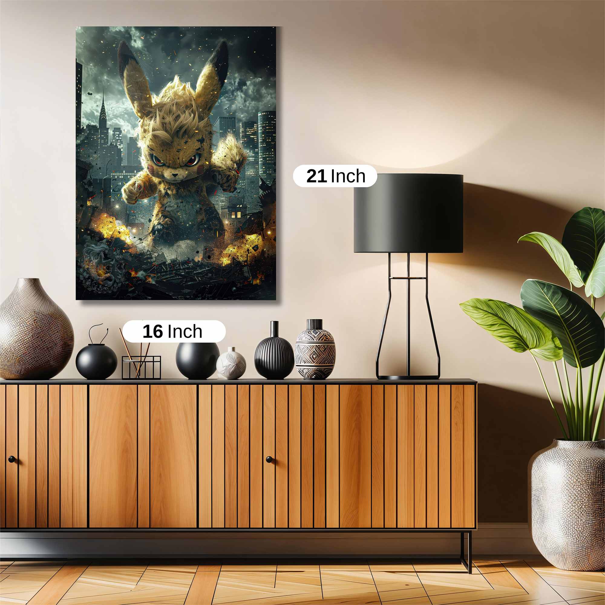 Pikachu Rampage Safe Wall Magnetic / M