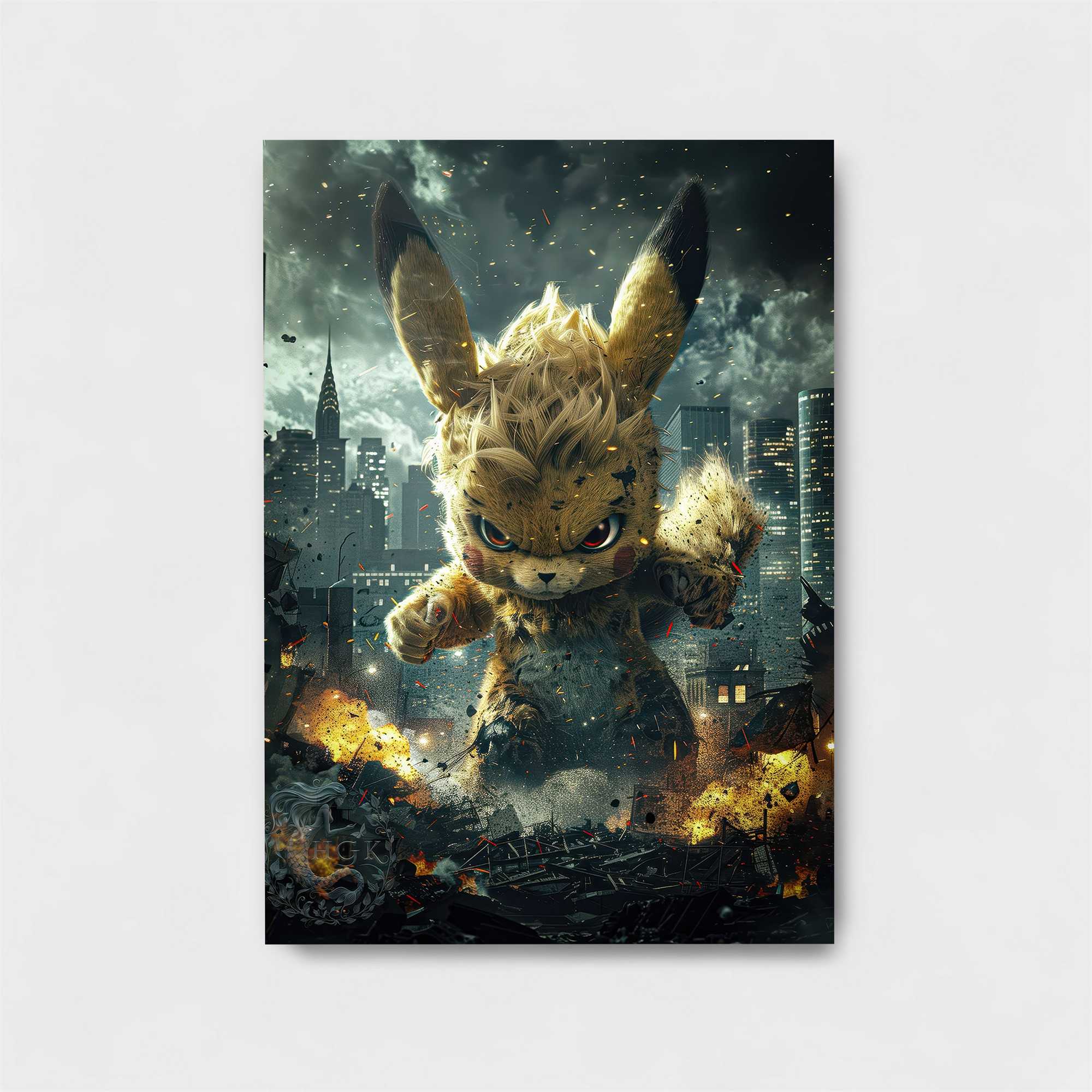 Pikachu Rampage Safe Wall Magnetic / M