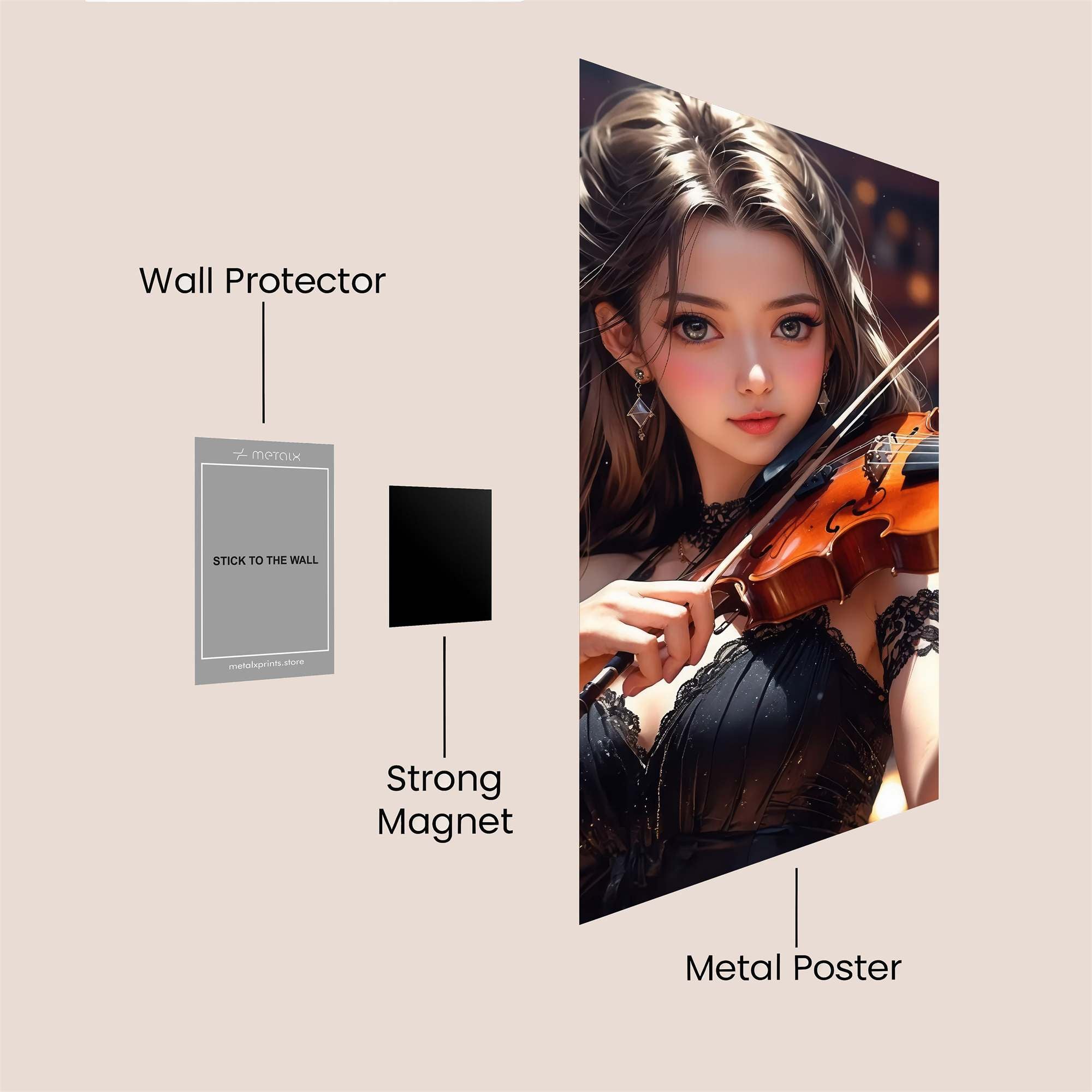 Violin Enchantress Safe Wall Magnetic / M