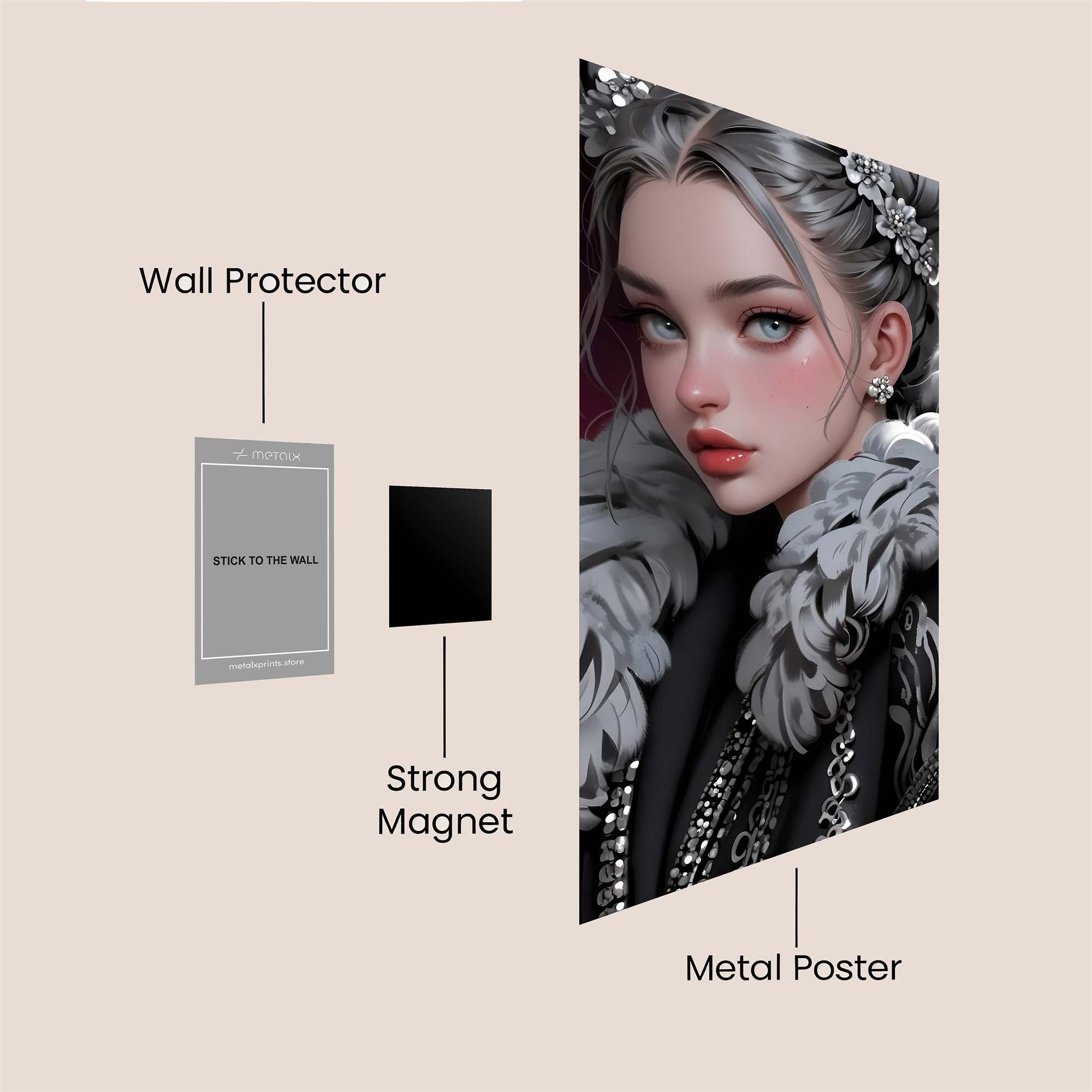 Queenly Elegance Safe Wall Magnetic / M