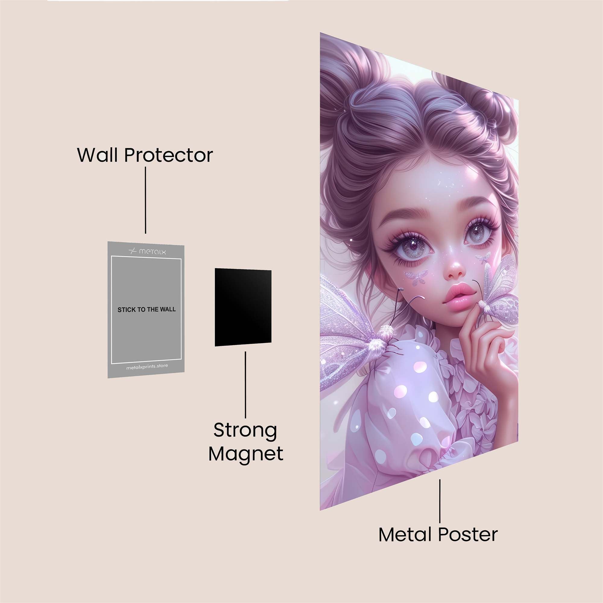 Fairy Whimsy Safe Wall Magnetic / M