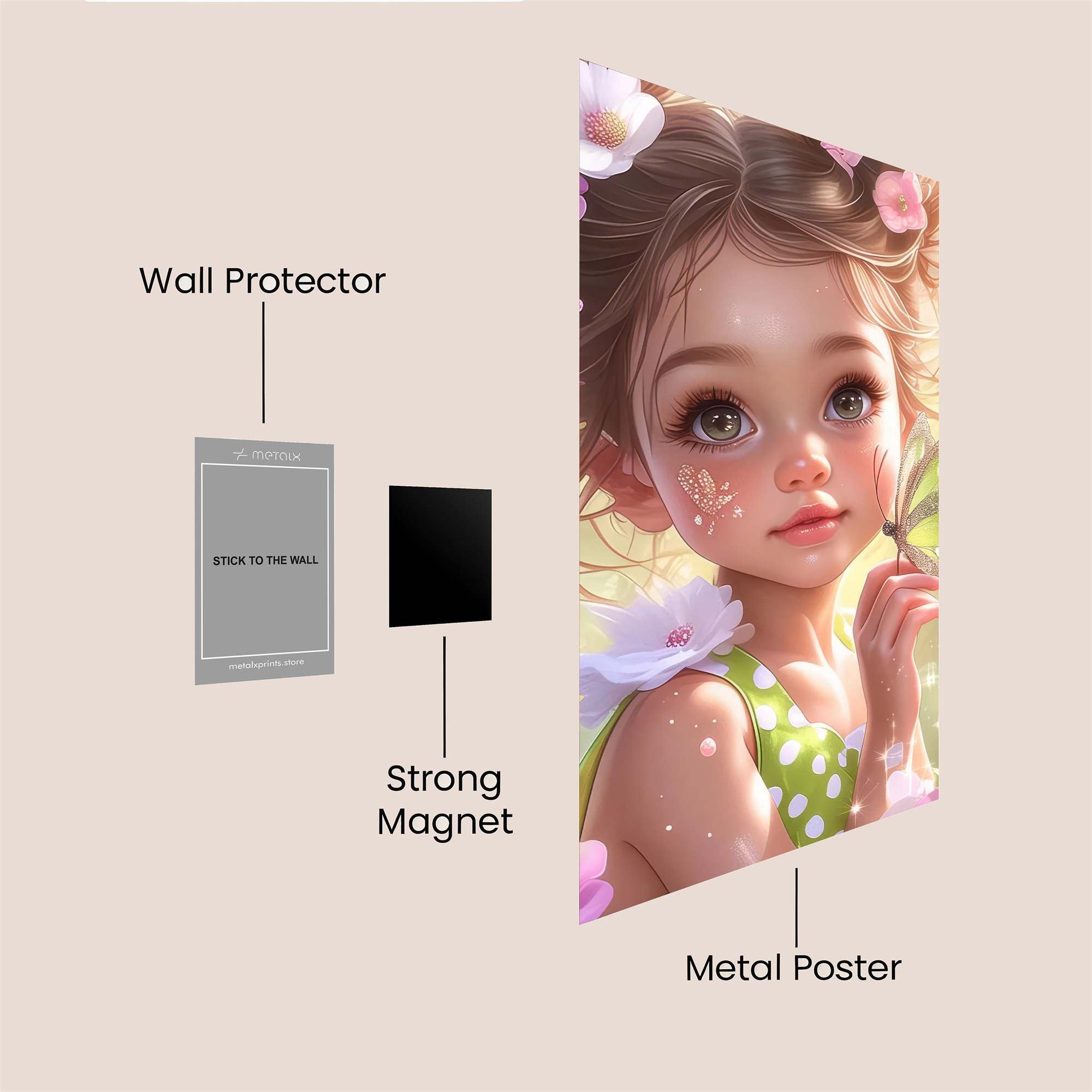 Butterfly Whimsy Safe Wall Magnetic / M