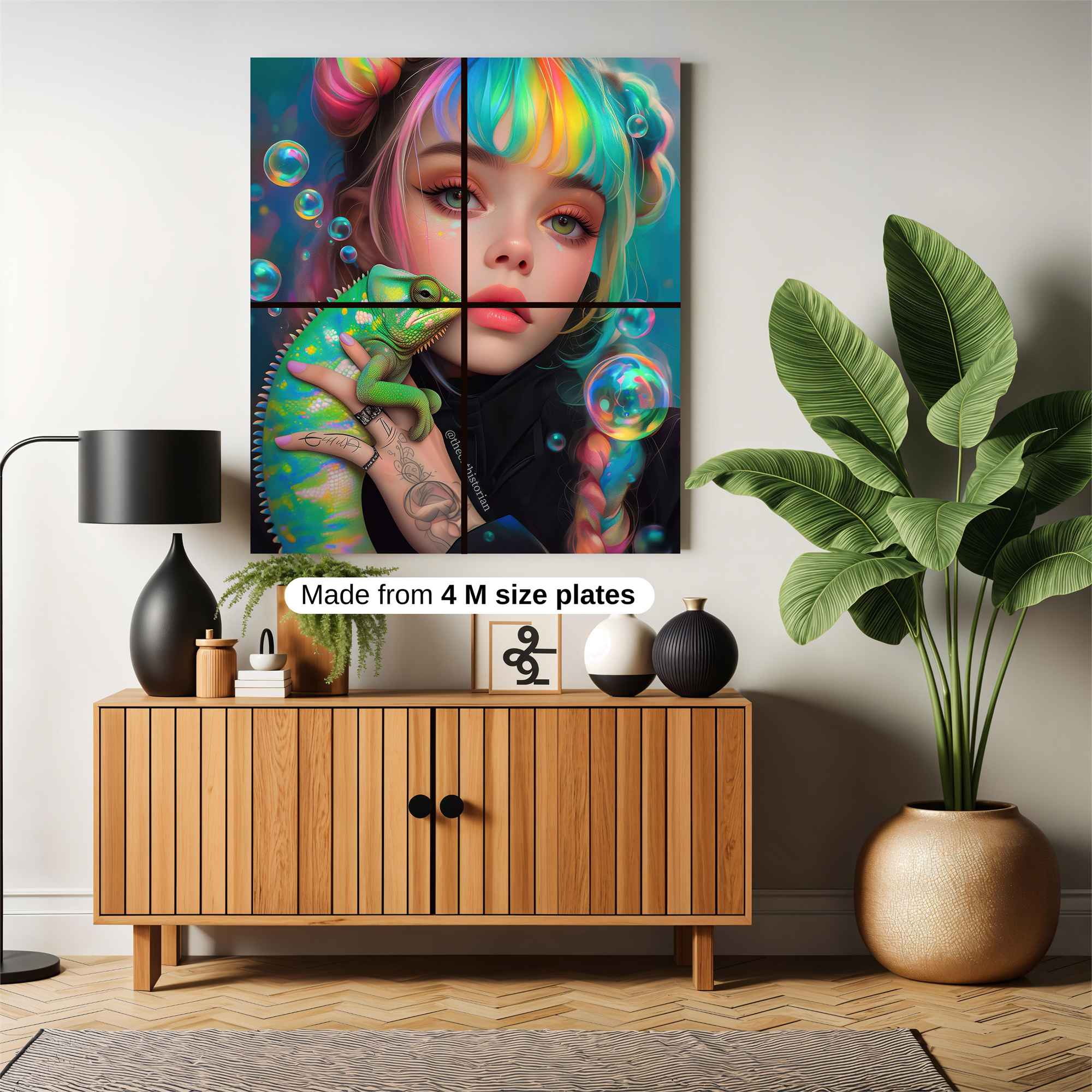Chameleon Whimsy Safe Wall Magnetic / M