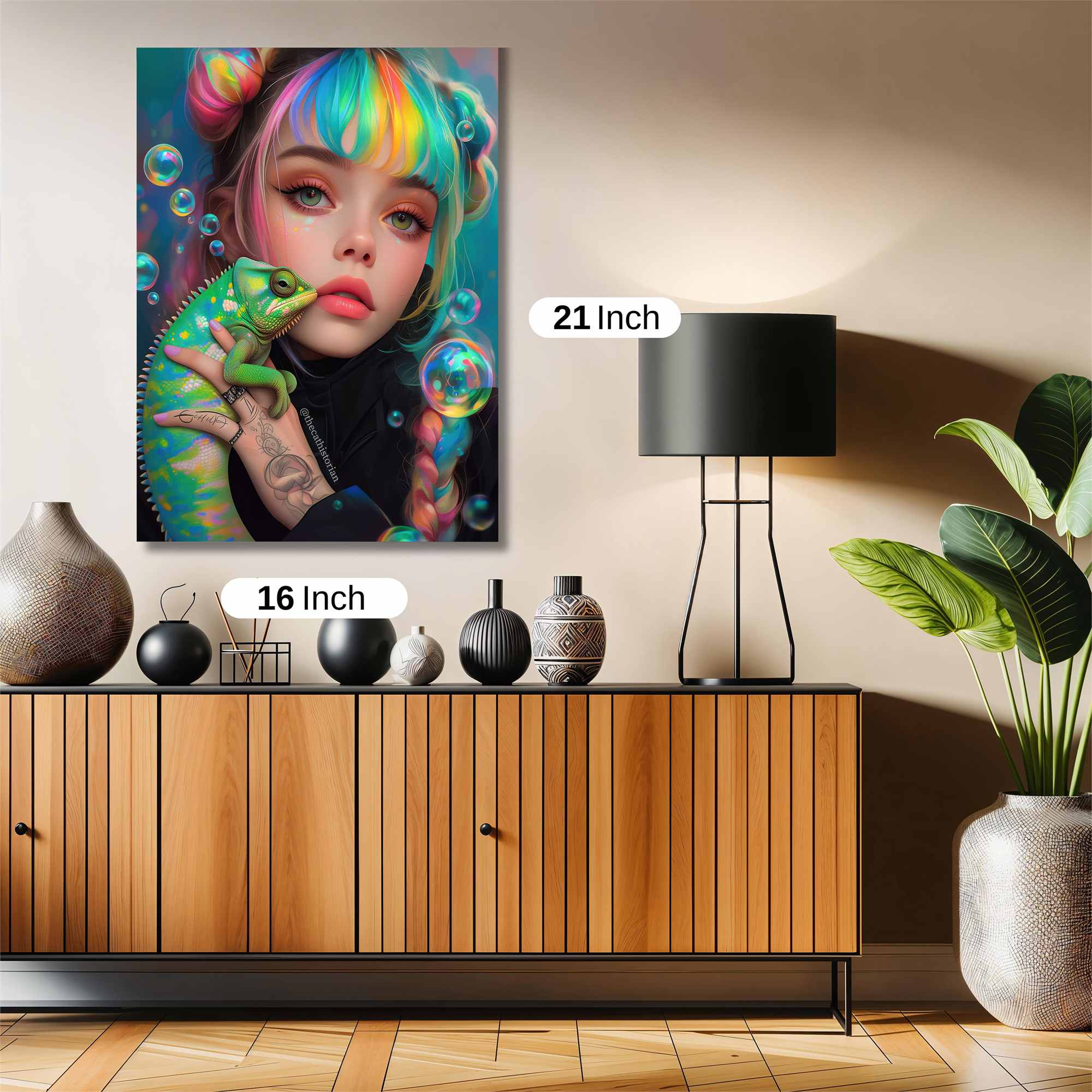 Chameleon Whimsy Safe Wall Magnetic / M