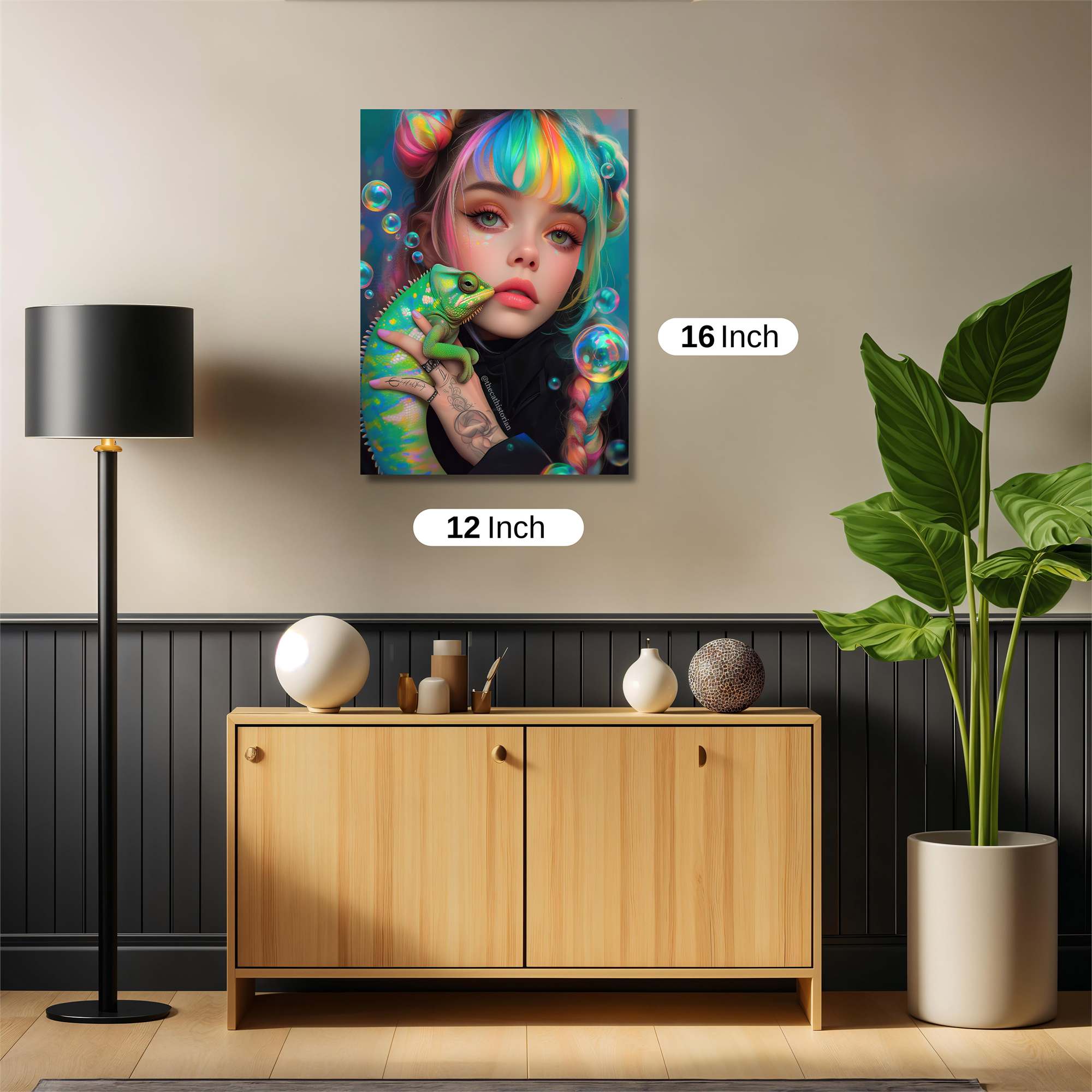 Chameleon Whimsy Safe Wall Magnetic / M