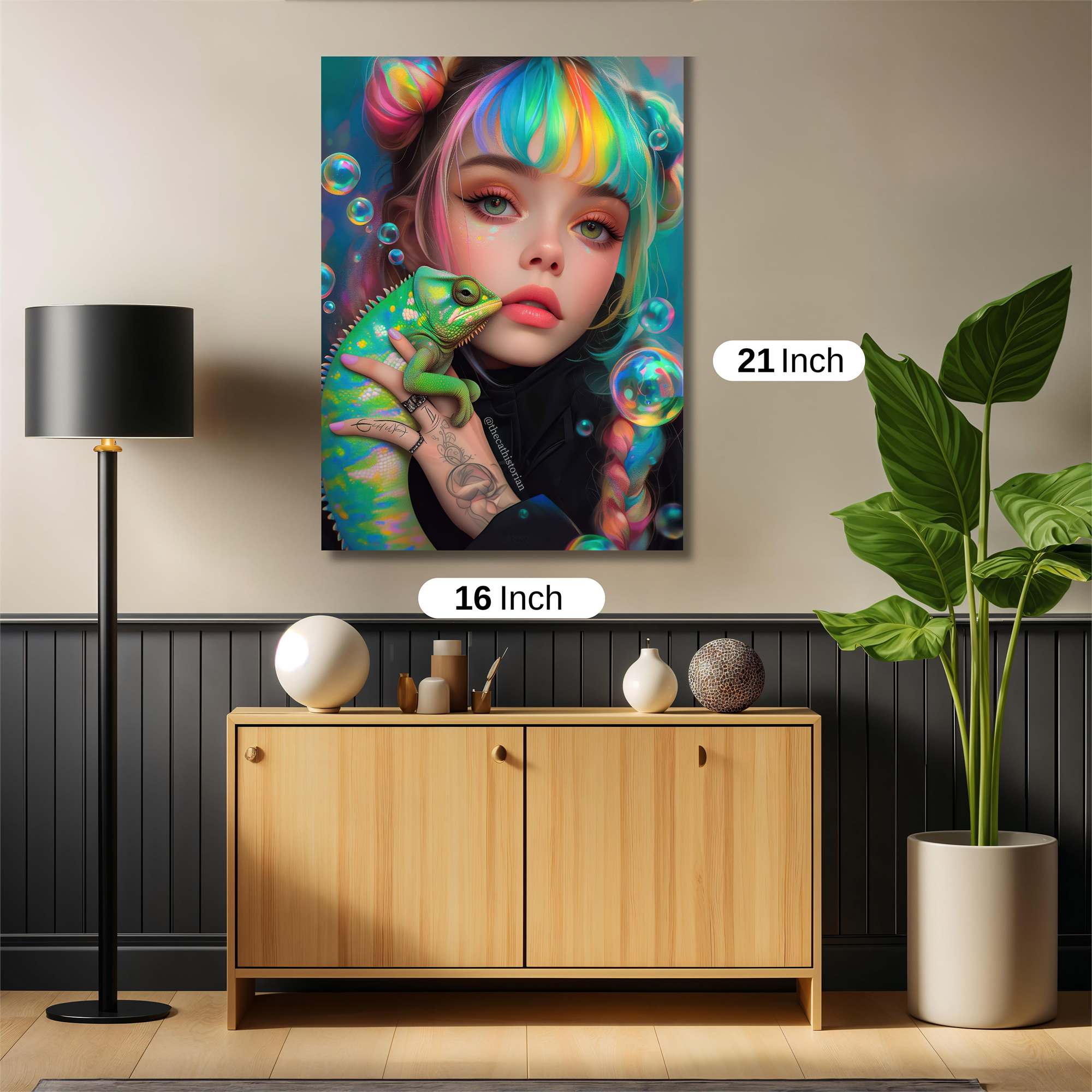 Chameleon Whimsy Safe Wall Magnetic / M