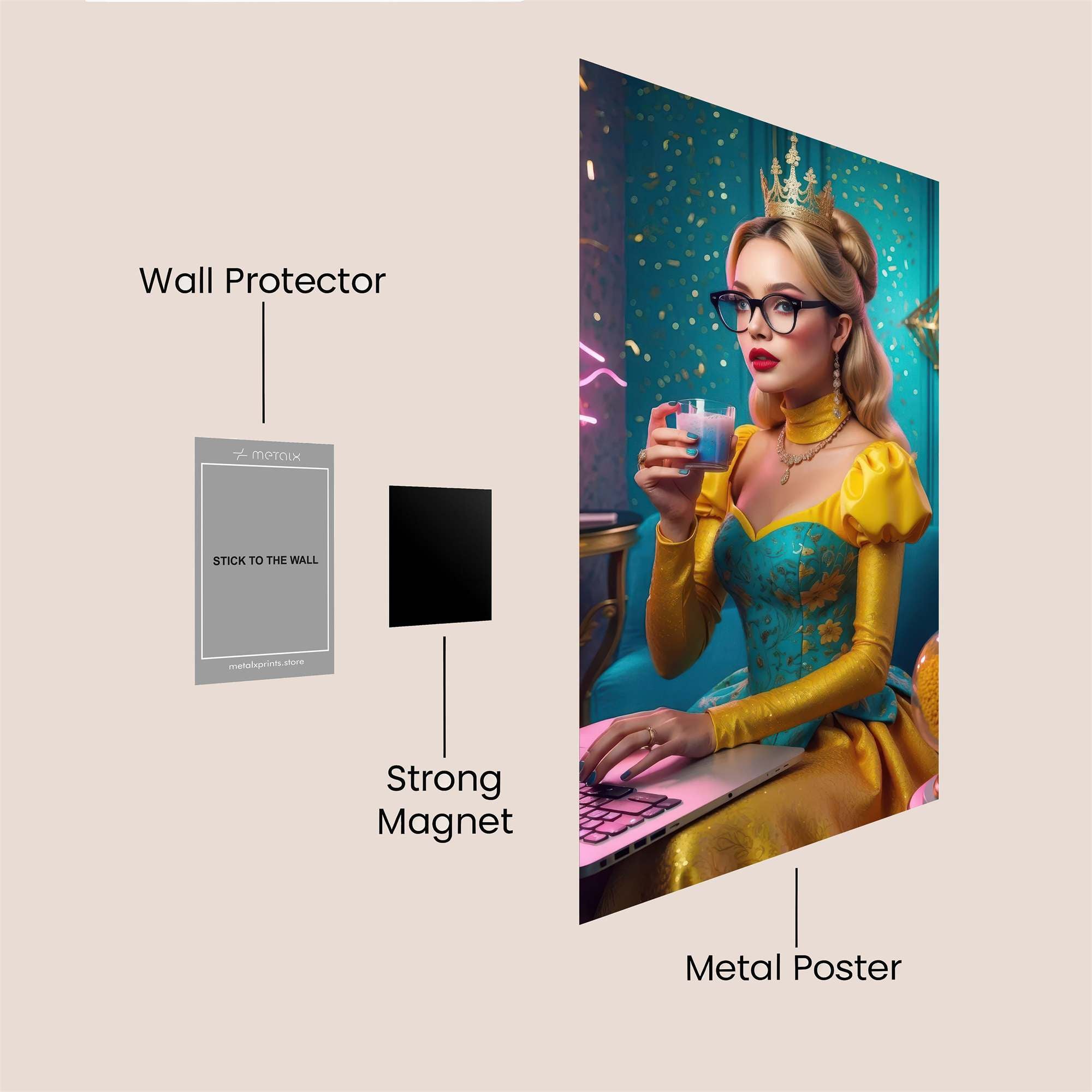 Princess Tech Safe Wall Magnetic / M
