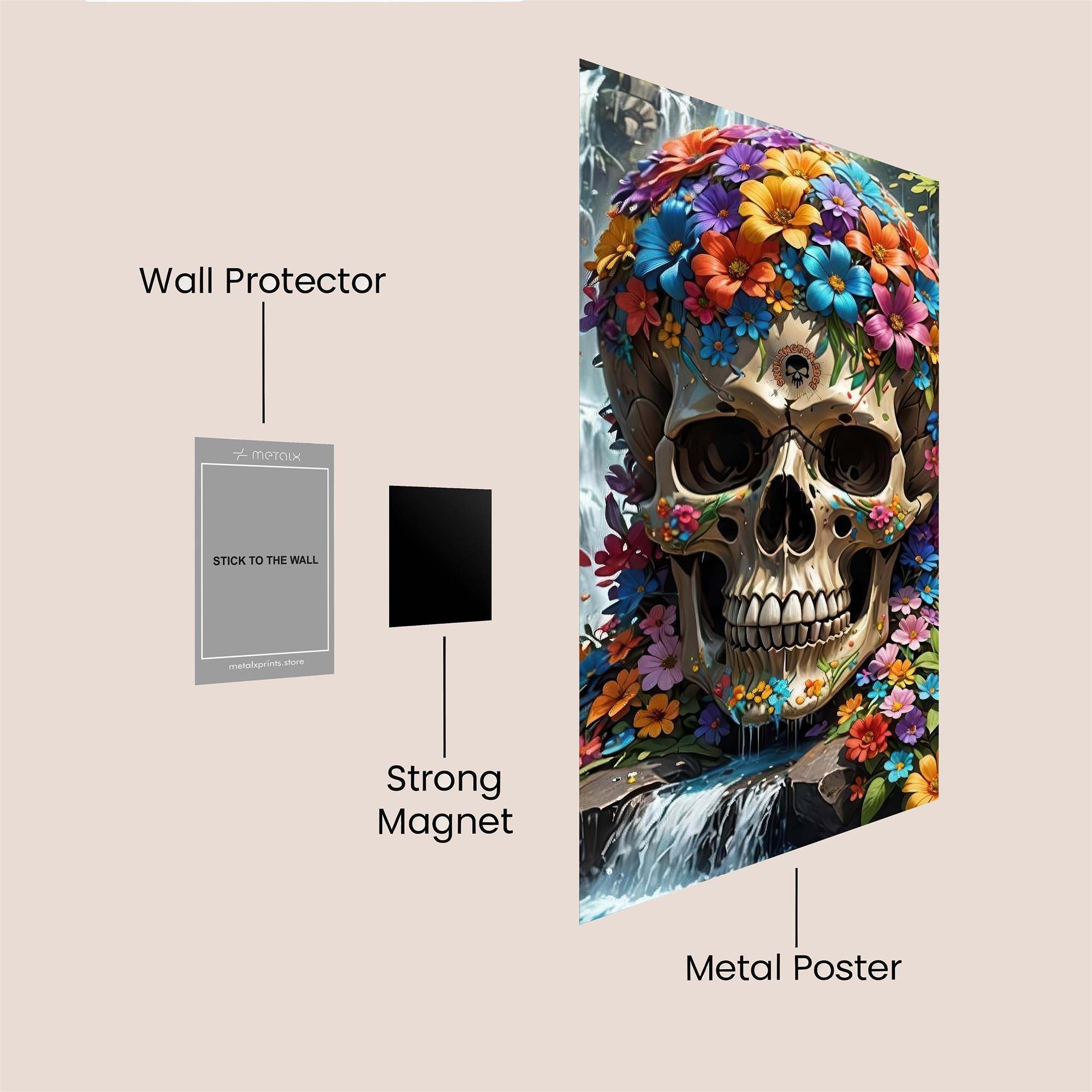 FloralSkull Safe Wall Magnetic / M