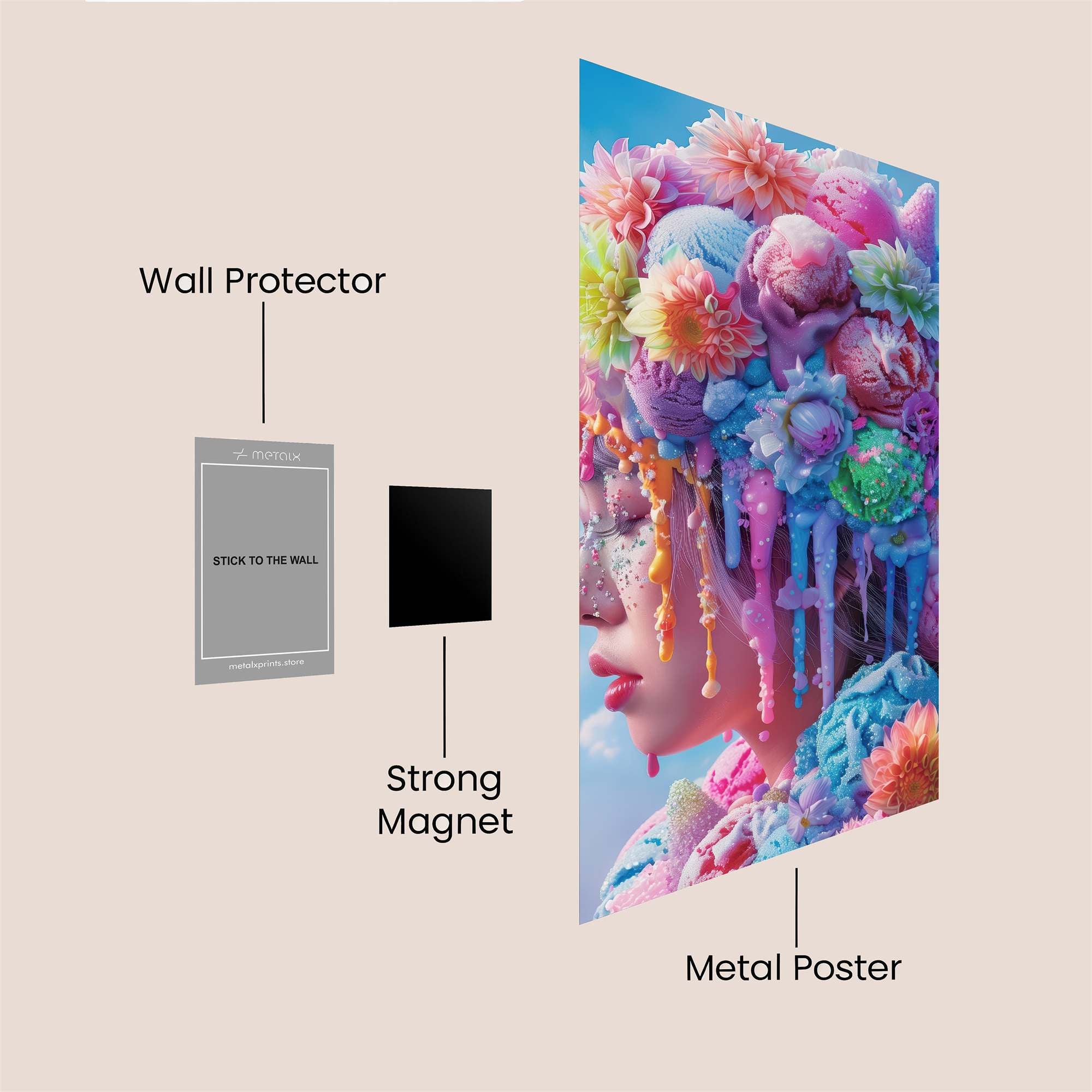 Floral Fantasy Safe Wall Magnetic / M