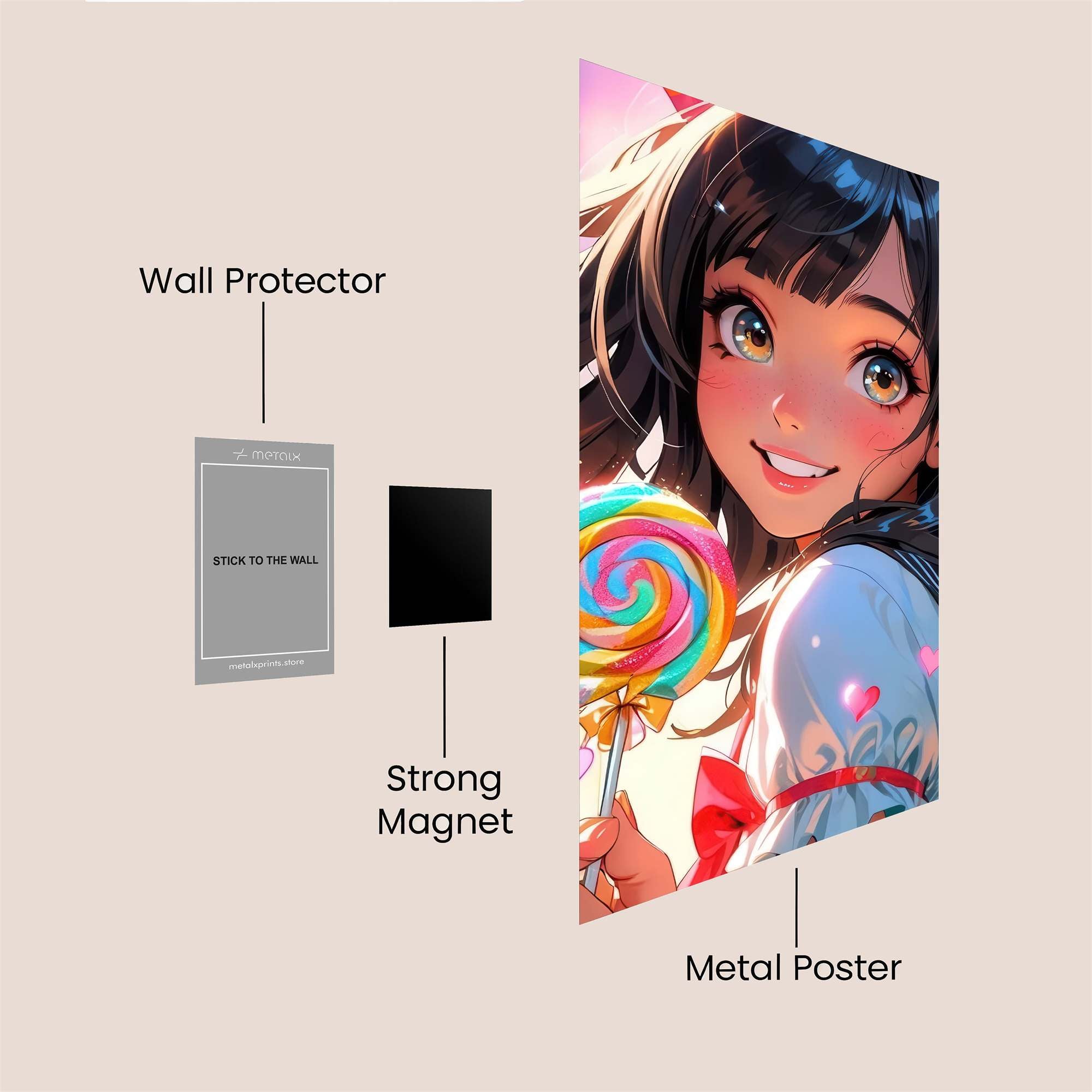 Lollipop Bliss Safe Wall Magnetic / M