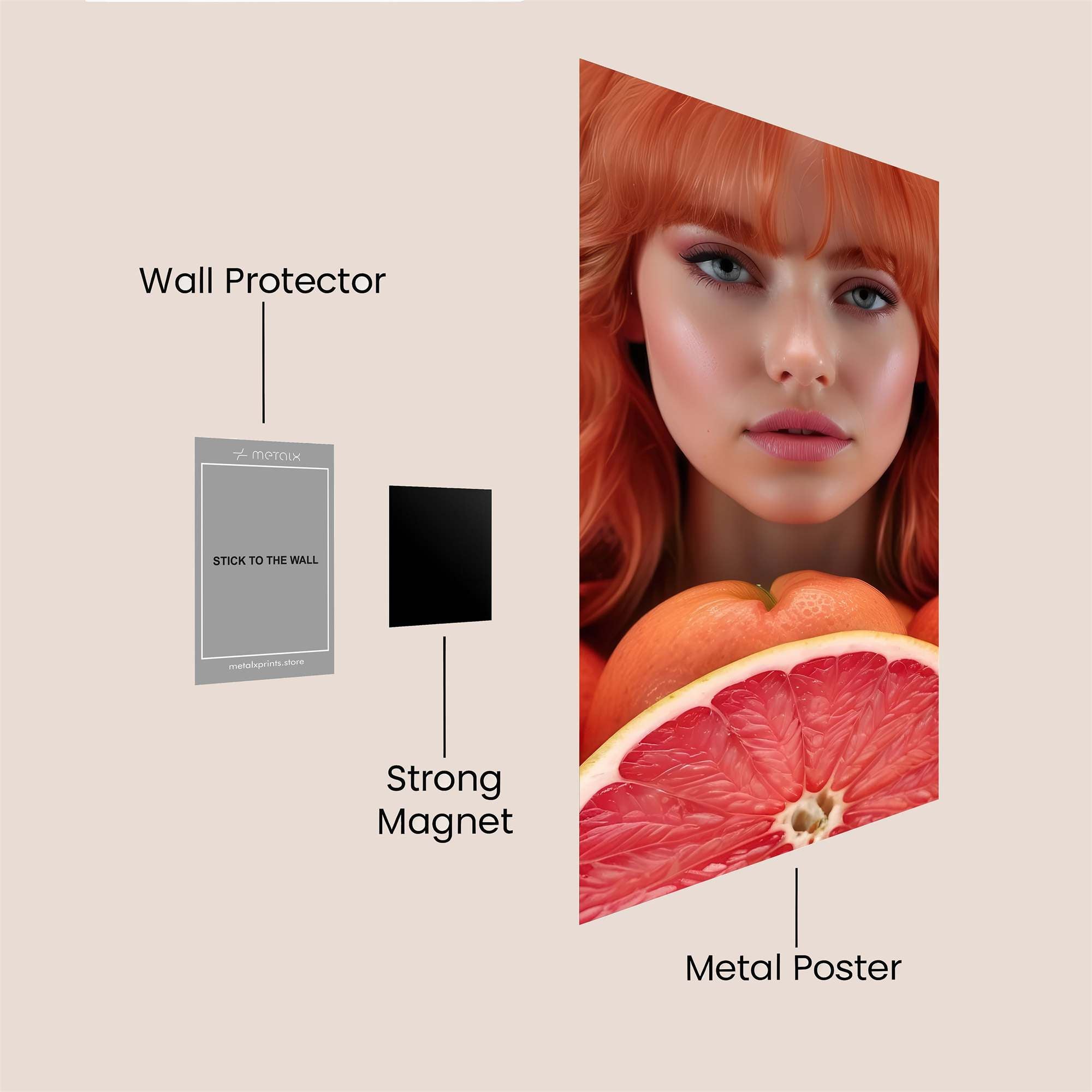Grapefruit Glow Safe Wall Magnetic / M