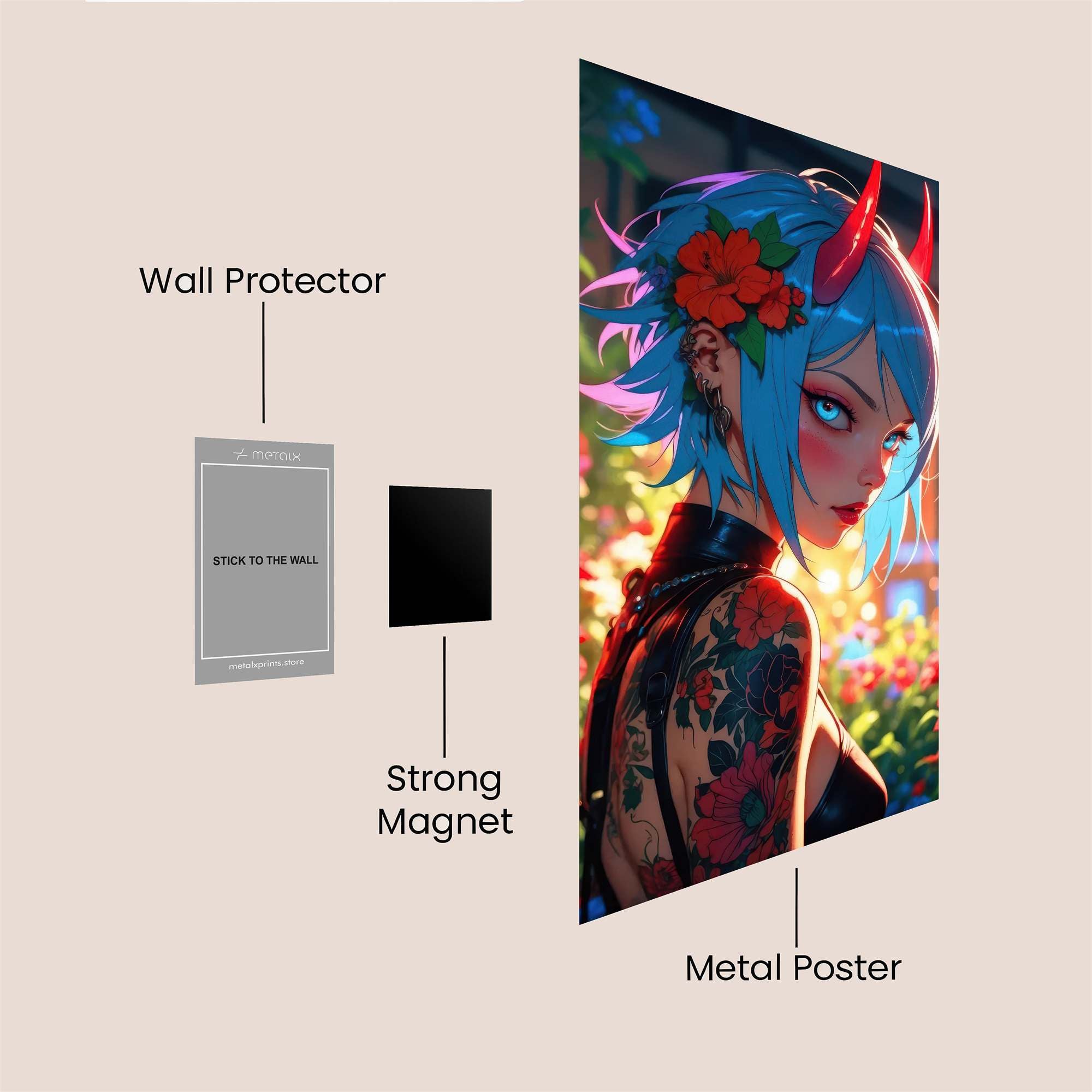 Demon Blossom Safe Wall Magnetic / M