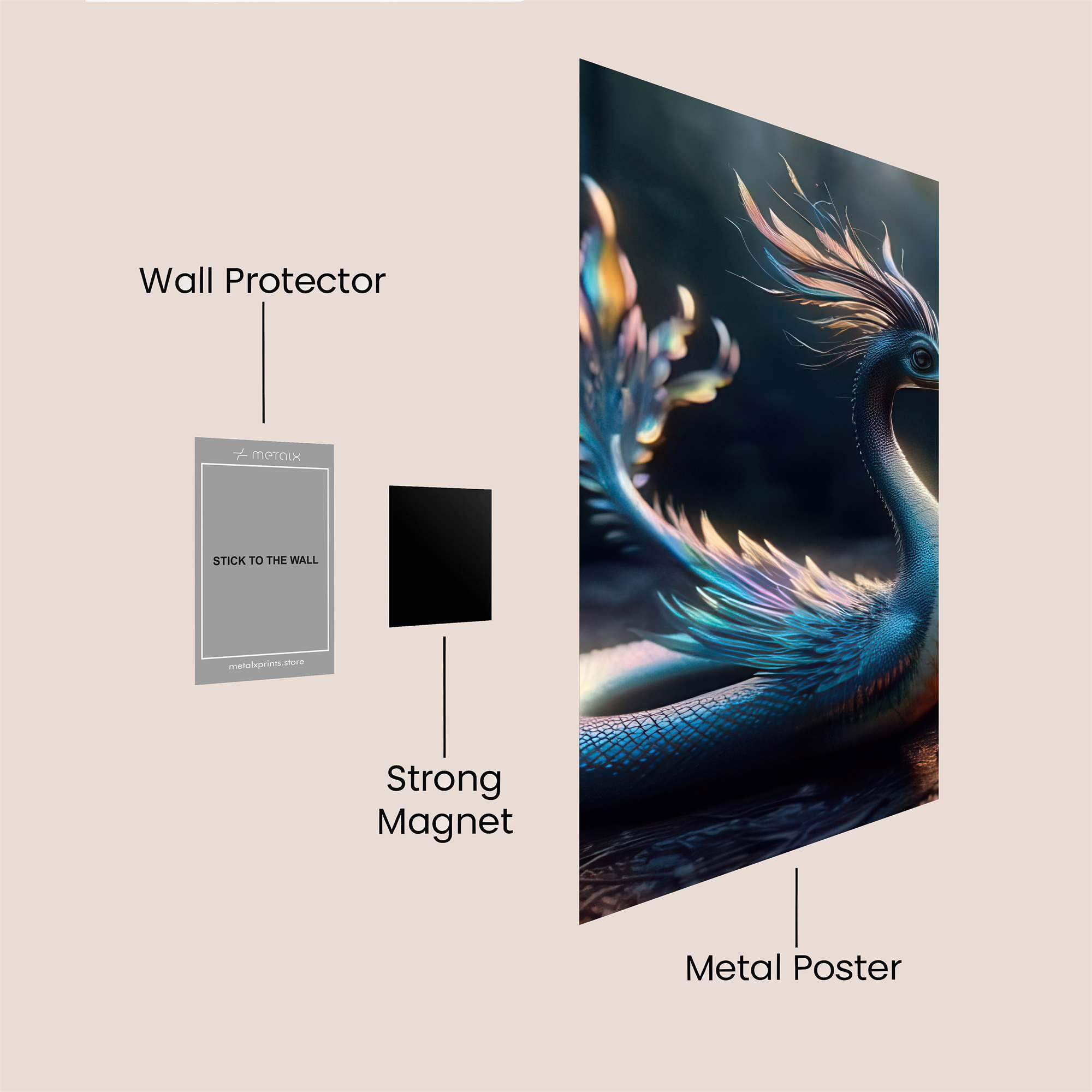 Feathered Enigma Safe Wall Magnetic / M