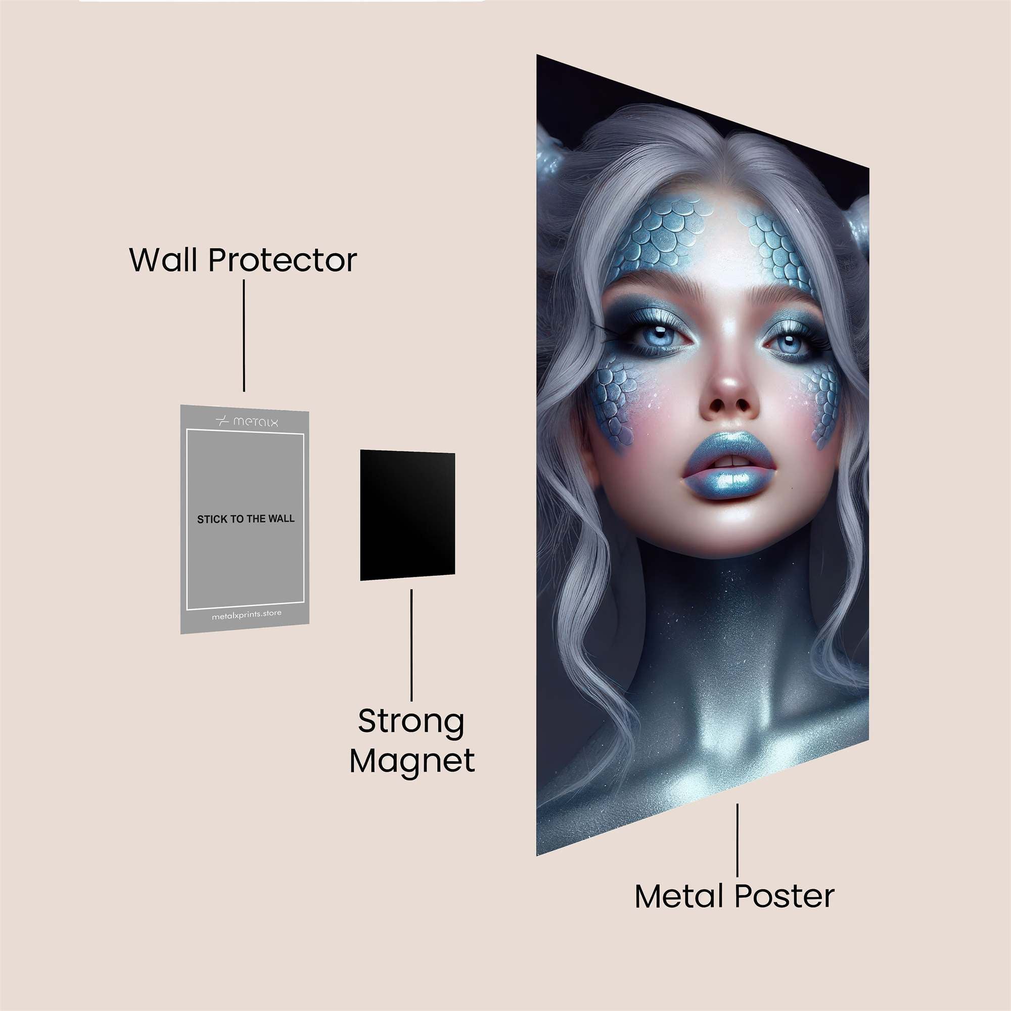 Mermaid Enigma Safe Wall Magnetic / M