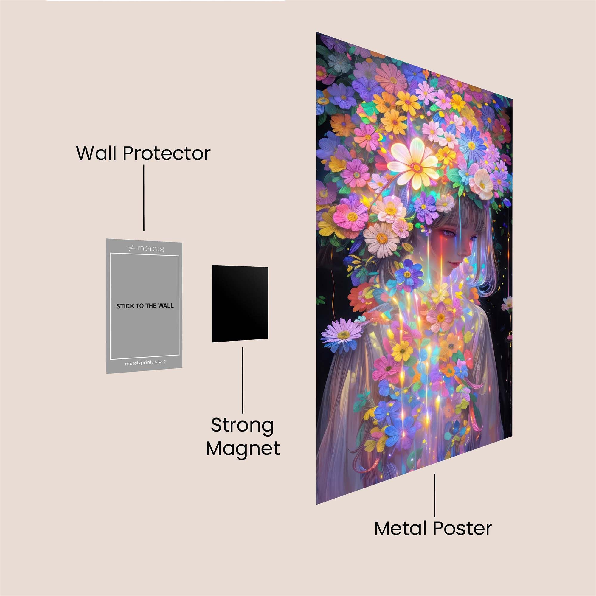 Floral Dream Safe Wall Magnetic / M