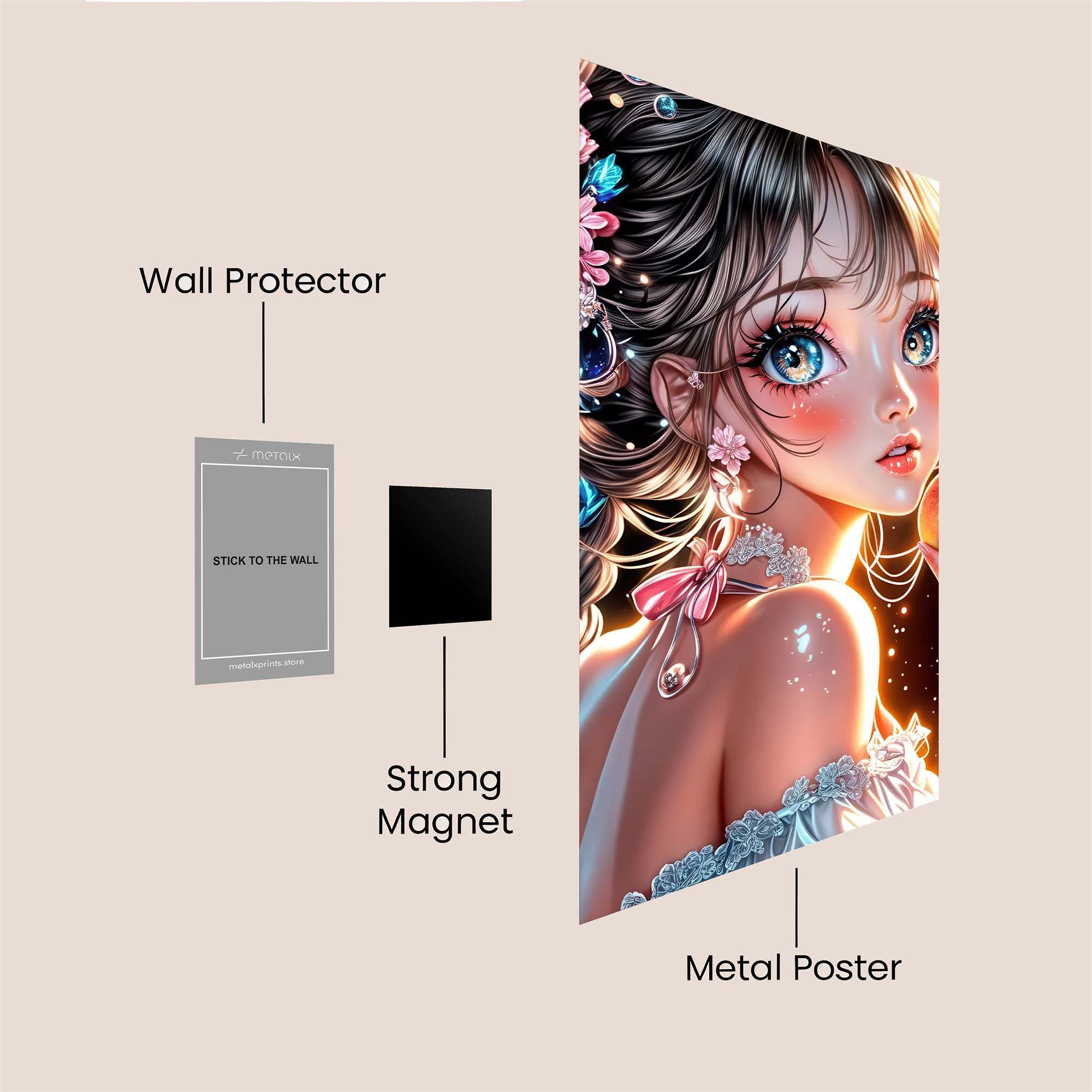 Peach Bliss Safe Wall Magnetic / M