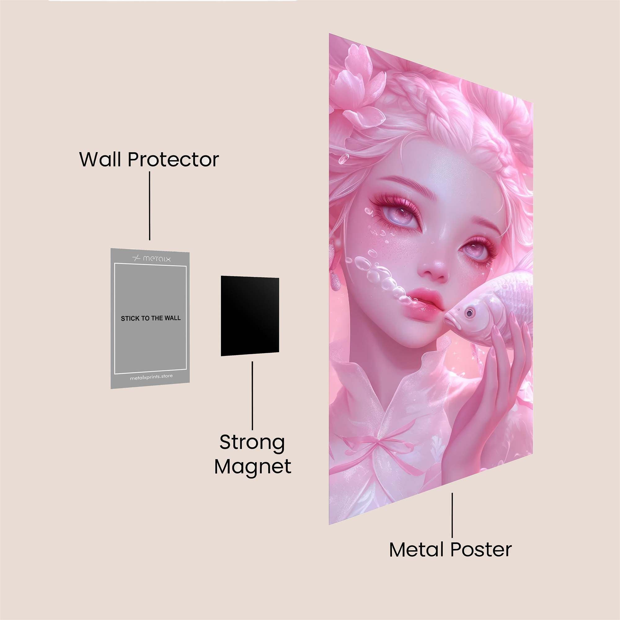 Floral Serenity Safe Wall Magnetic / M