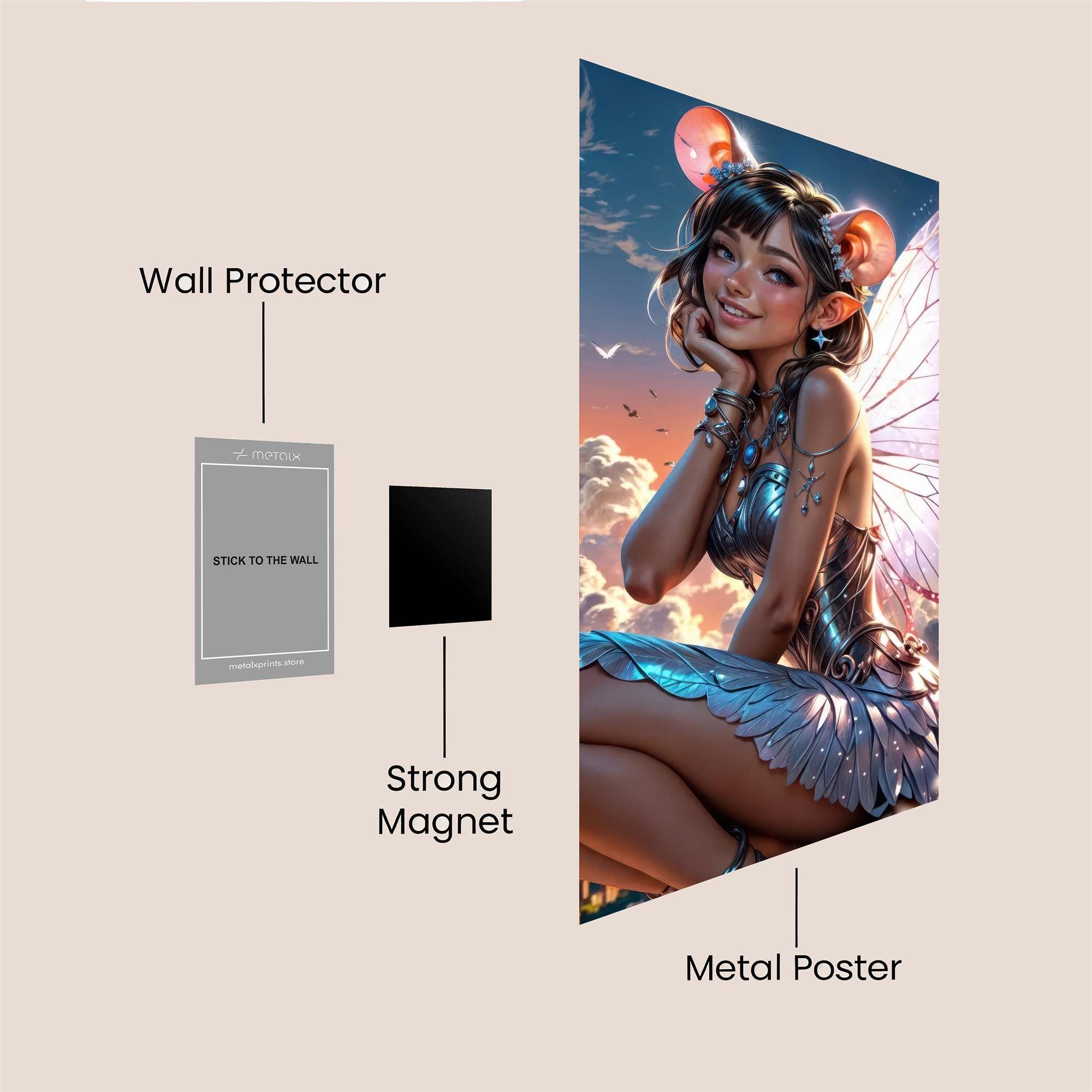 Fairy Whimsy Safe Wall Magnetic / M