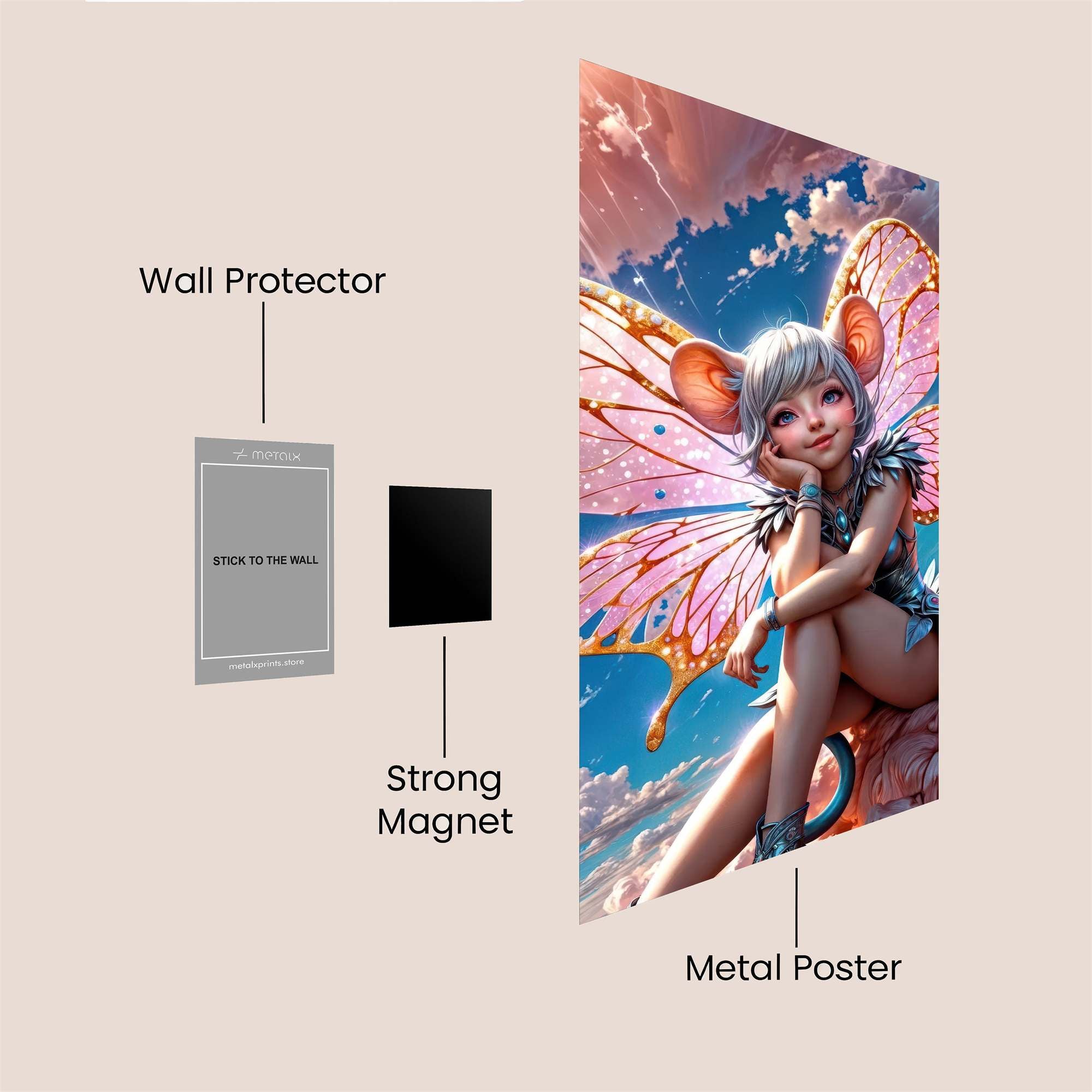 Mouse Dreamer Safe Wall Magnetic / M