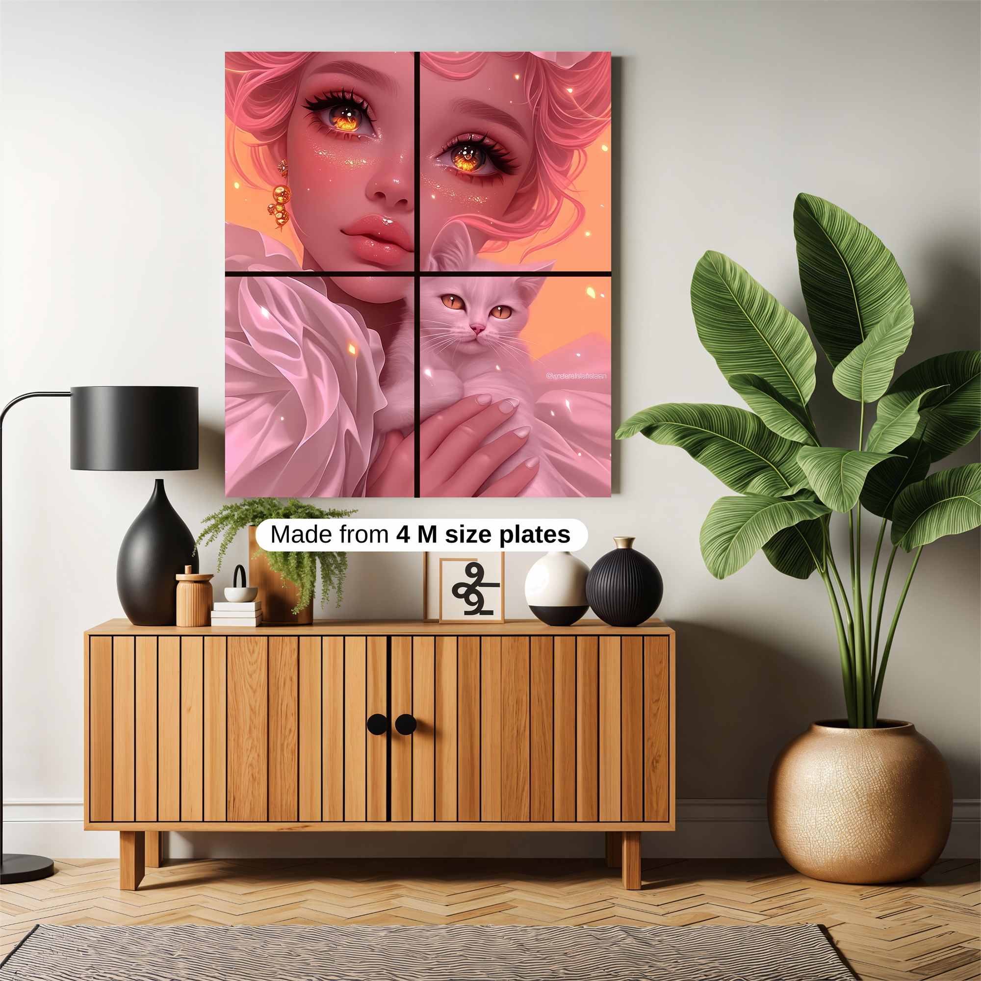 Kitty Whimsy Safe Wall Magnetic / M