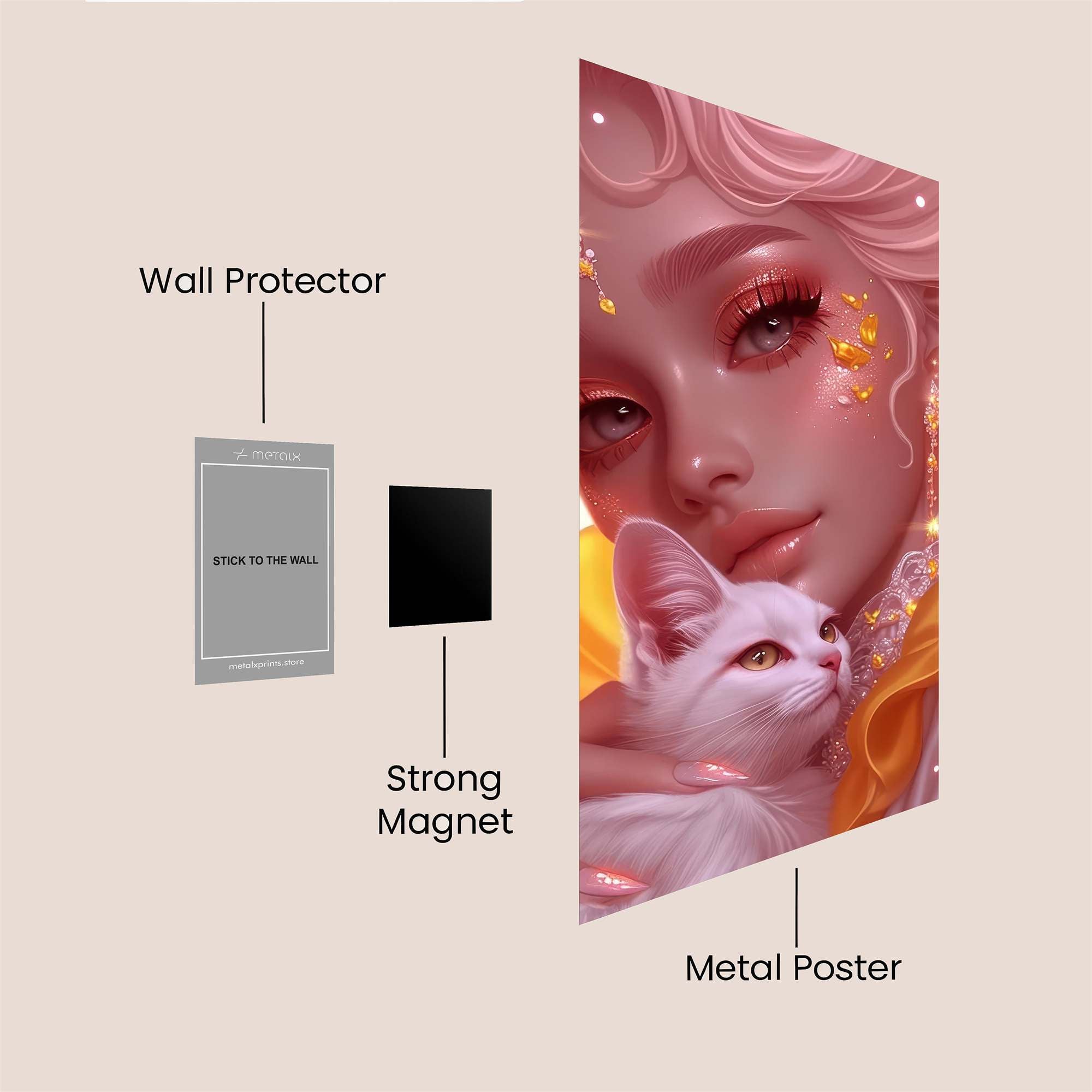 Feline Serenity Safe Wall Magnetic / M