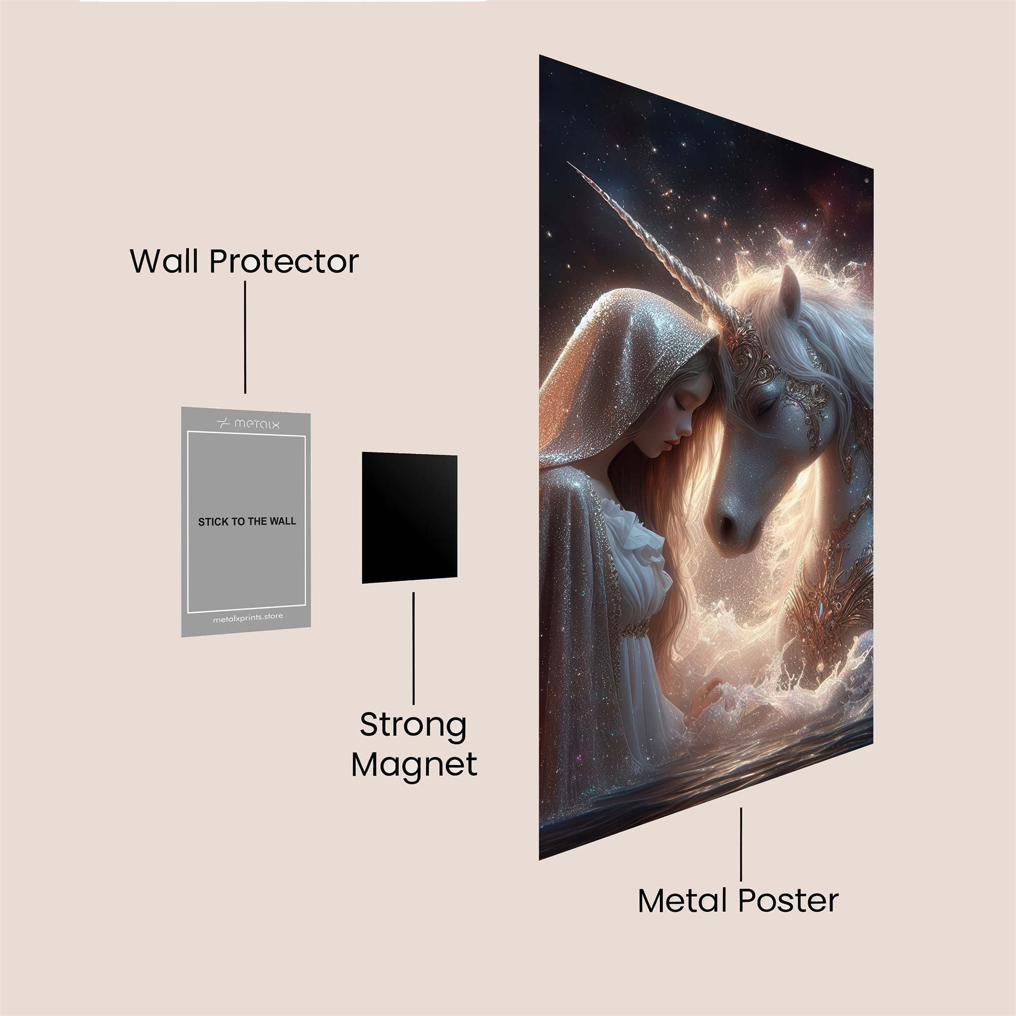 Unicorn Serenity Safe Wall Magnetic / M