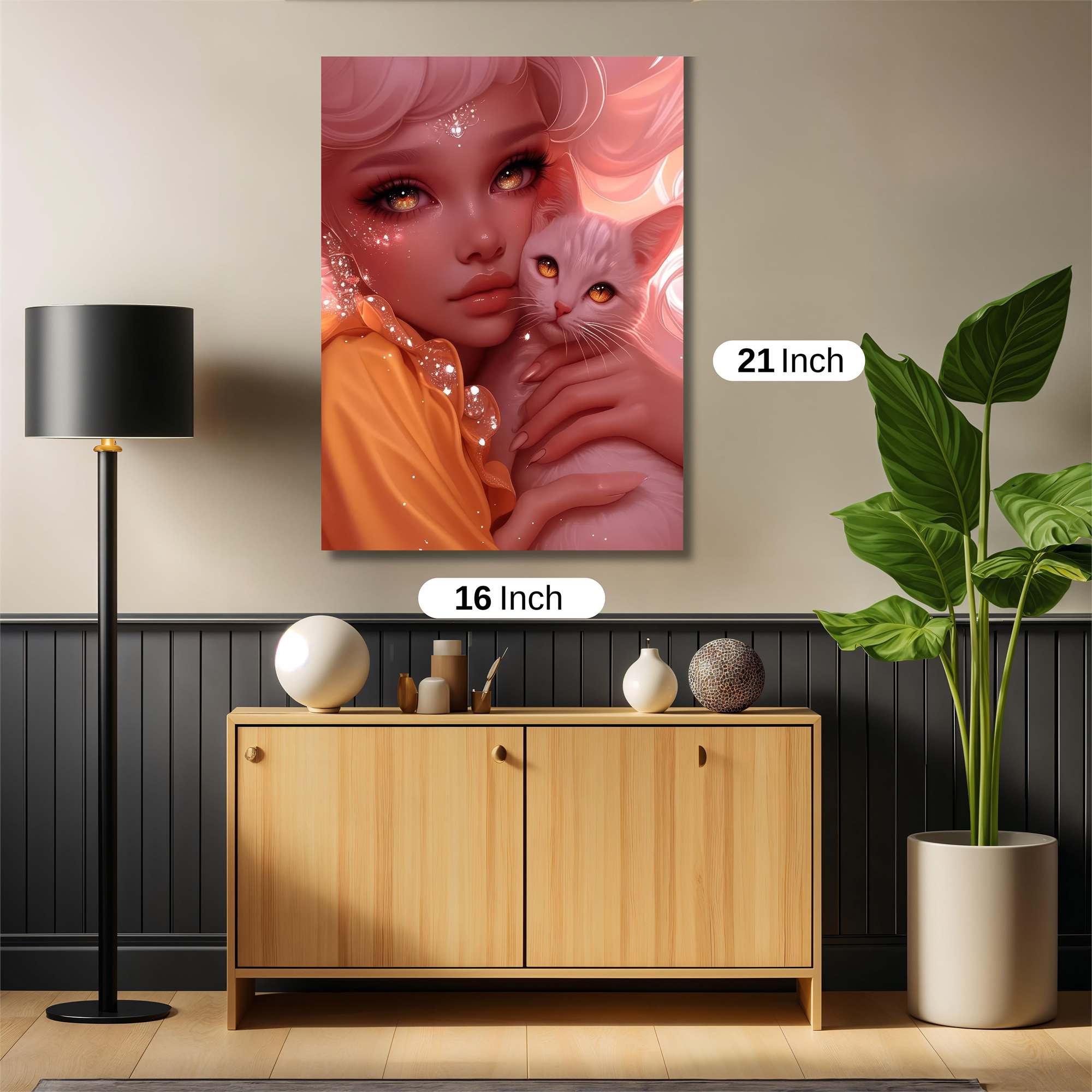 Feline Serenity Safe Wall Magnetic / M