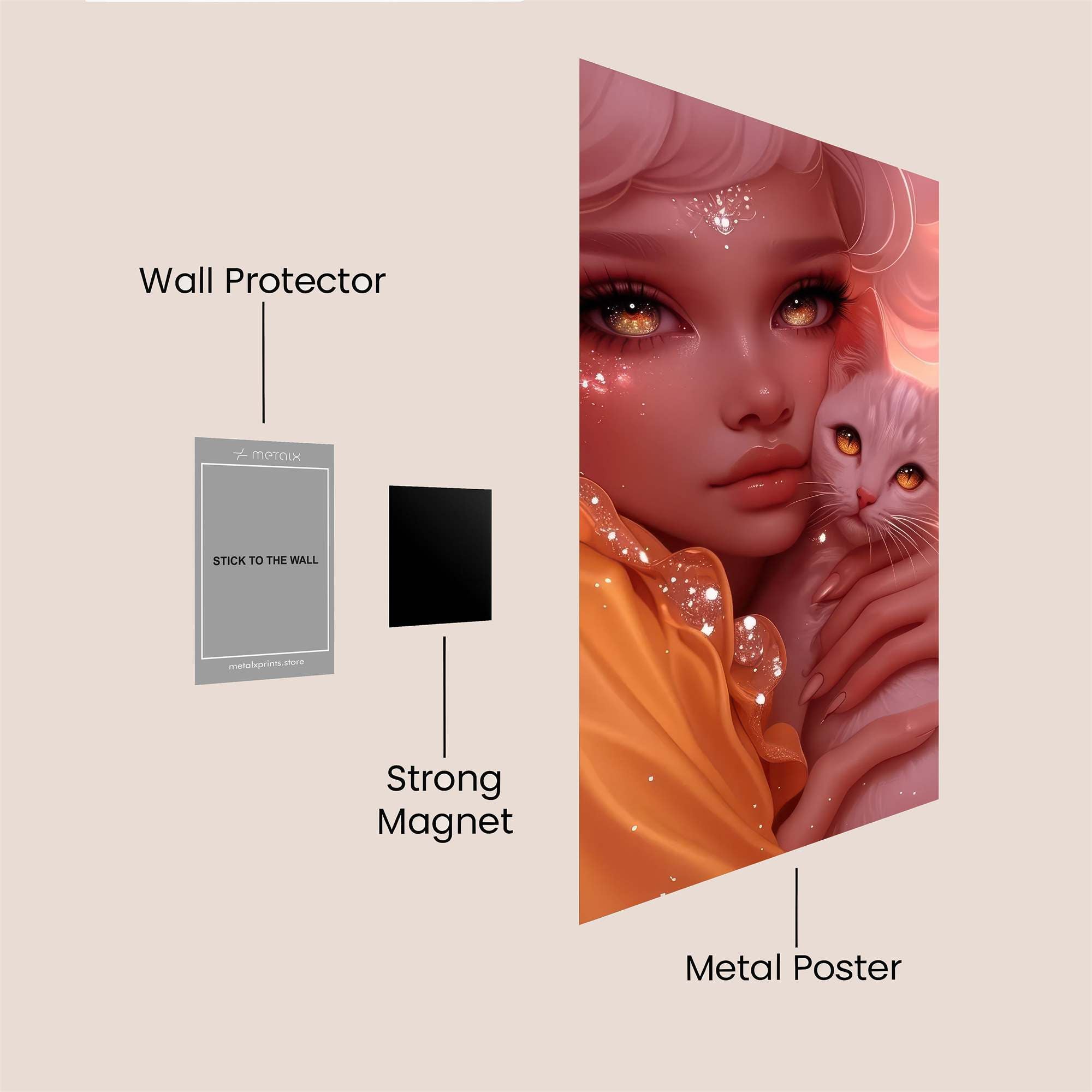 Feline Serenity Safe Wall Magnetic / M