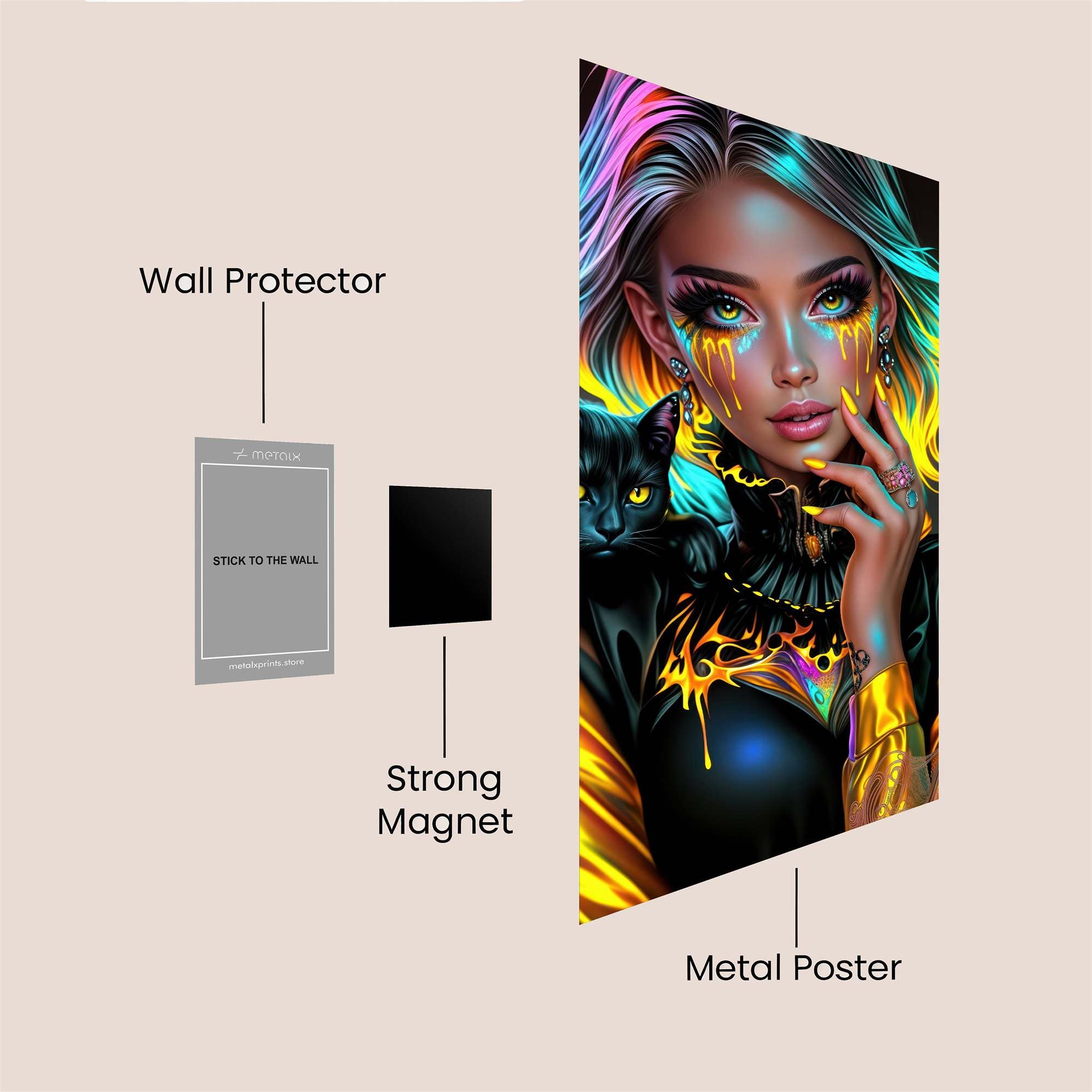 MysticGlow Safe Wall Magnetic / M