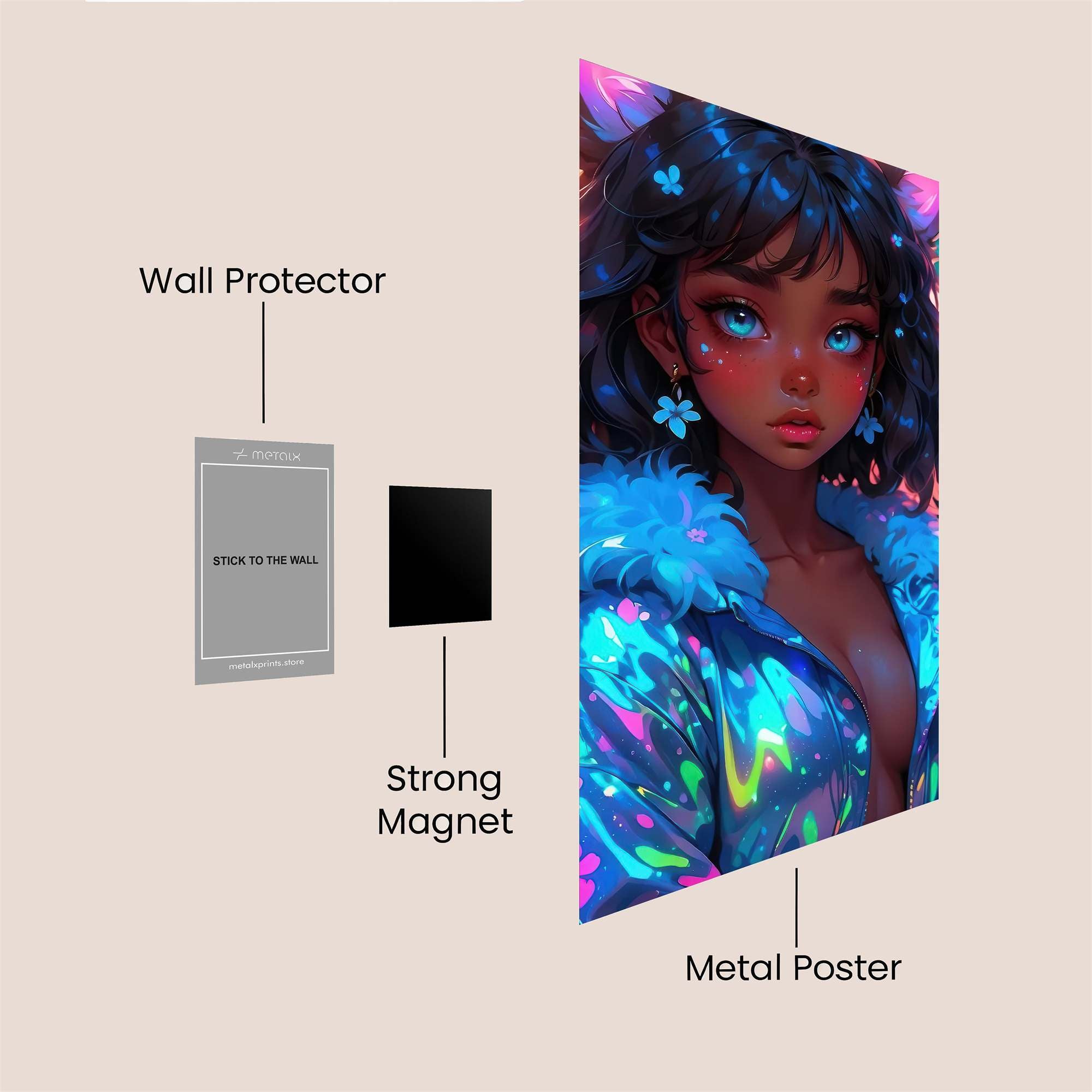 Feline Enchantment Safe Wall Magnetic / M