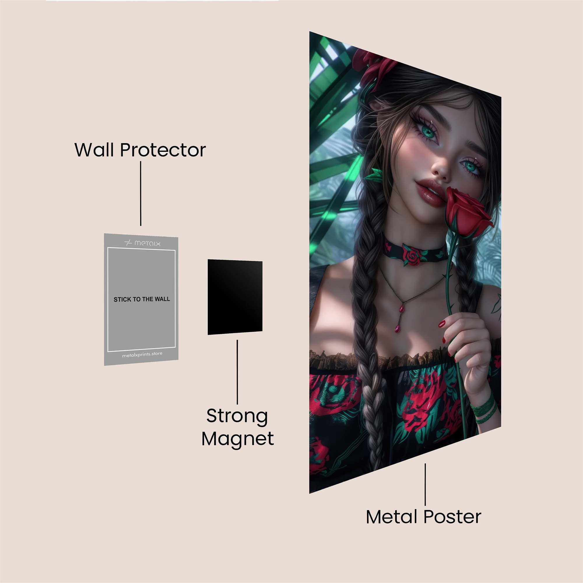 Rose Enigma Safe Wall Magnetic / M