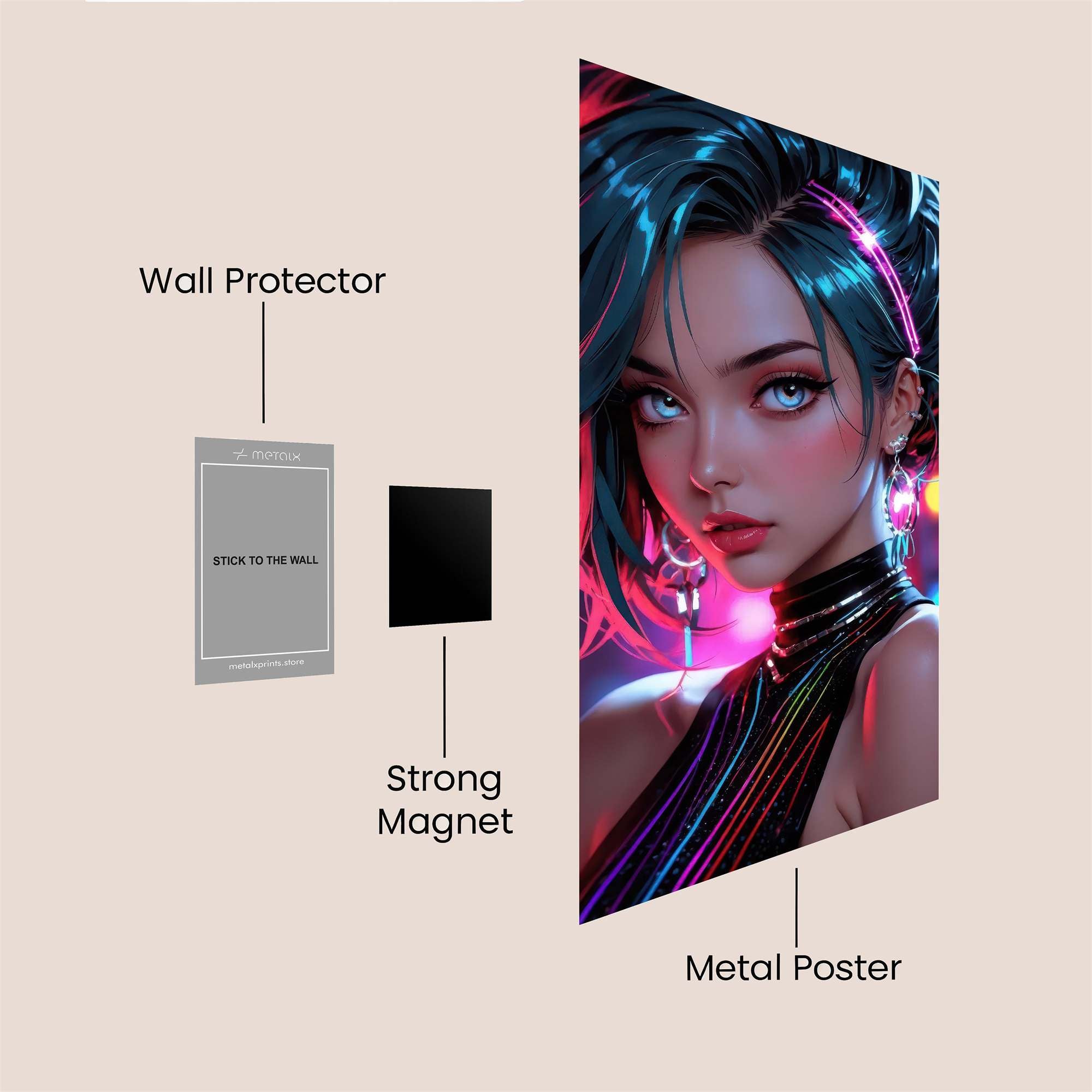 Neon Enigma Safe Wall Magnetic / M