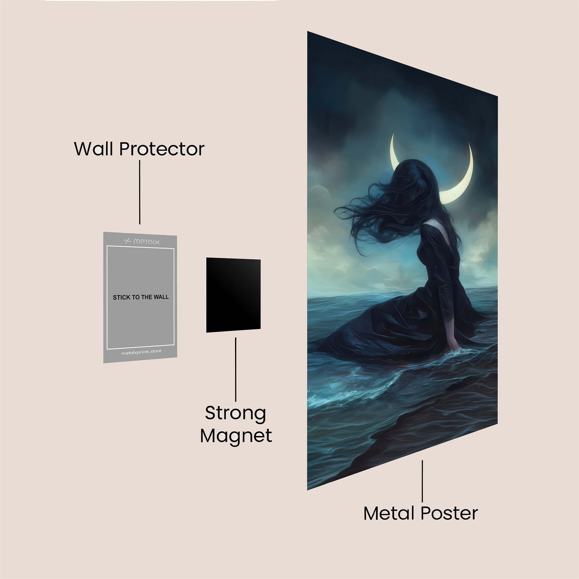 Moonlit Serenity Safe Wall Magnetic / M