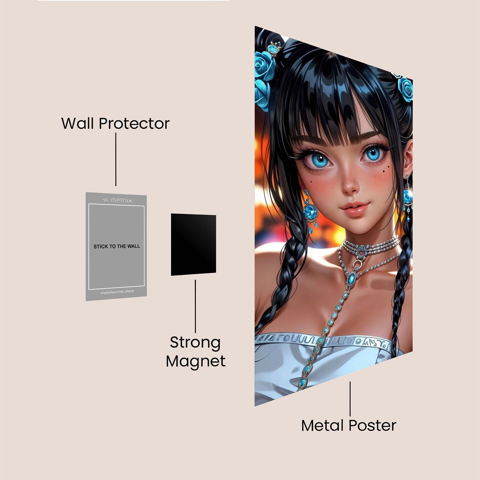 Azure Enchantress Safe Wall Magnetic / M