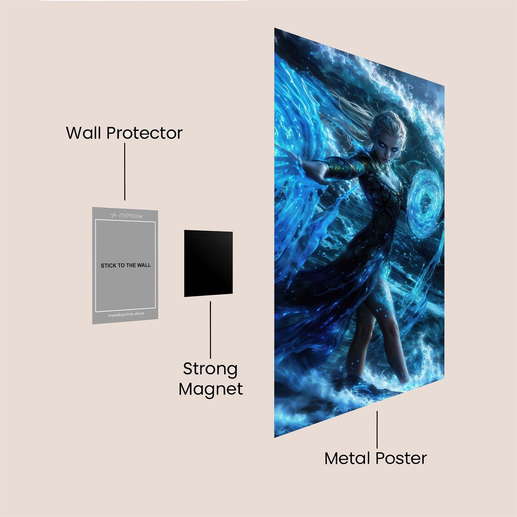 Aqua Sorceress Safe Wall Magnetic / M