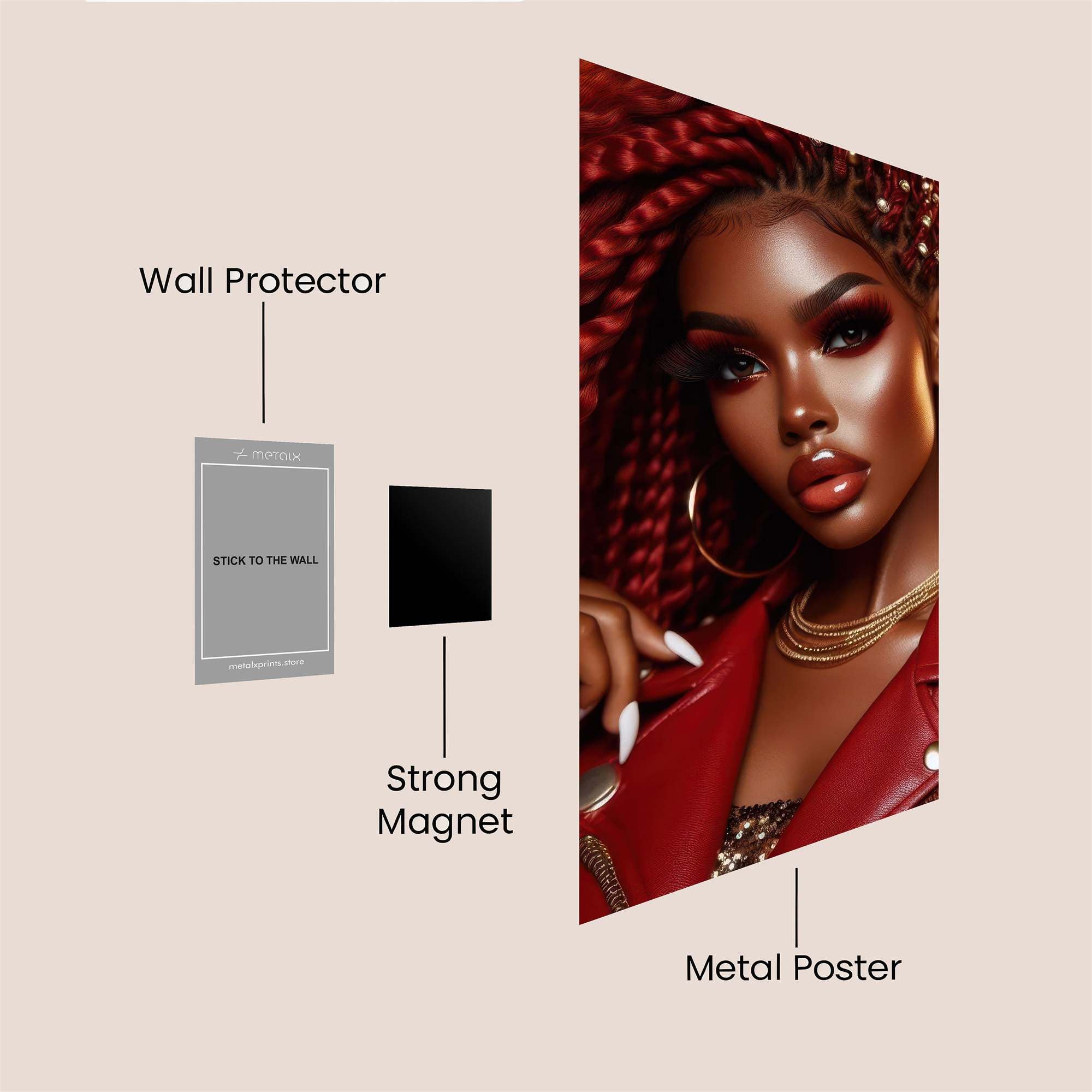 Brazen Beauty Safe Wall Magnetic / M