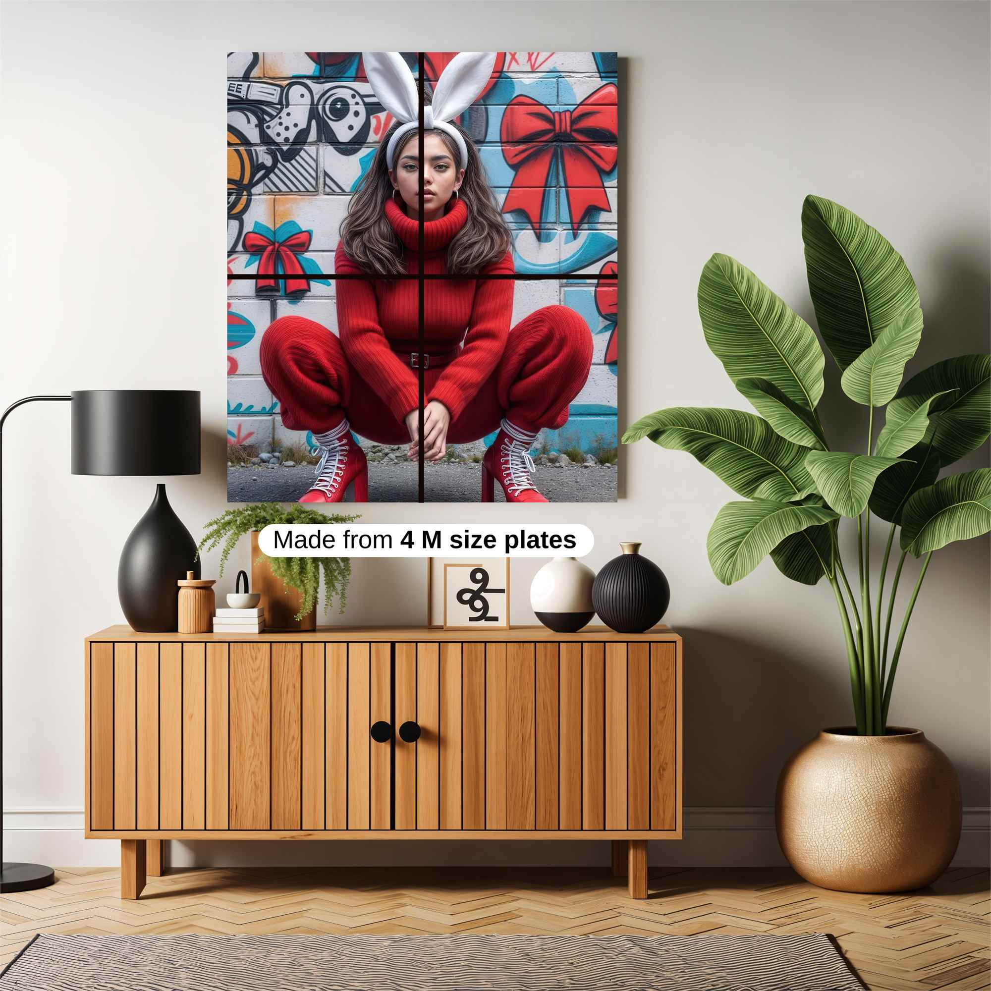 Bunny Playful Safe Wall Magnetic / M