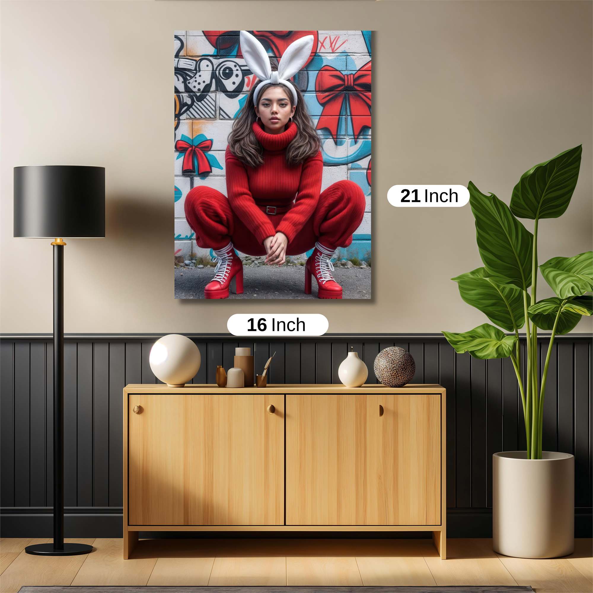 Bunny Playful Safe Wall Magnetic / M