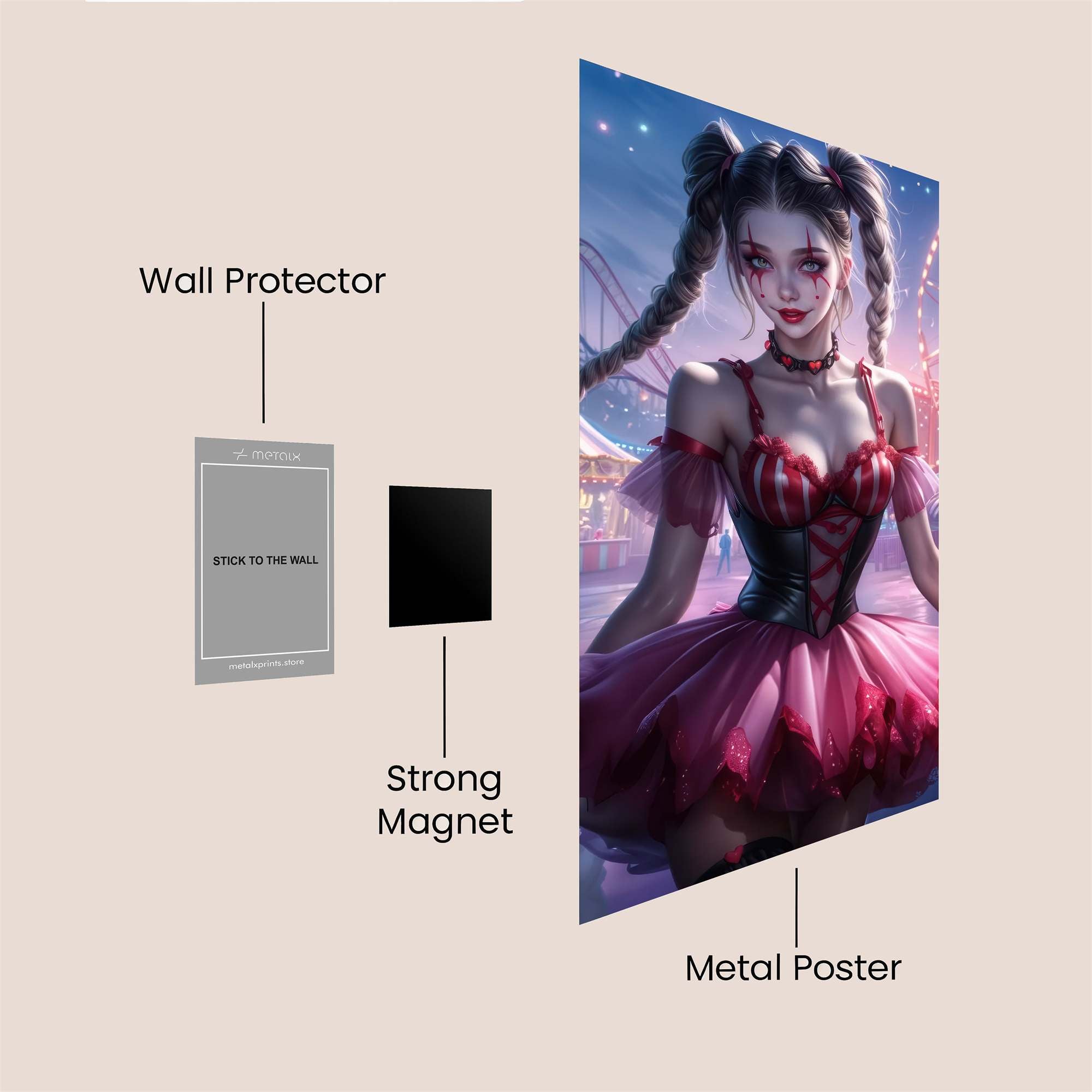 Carnival Clown Safe Wall Magnetic / M