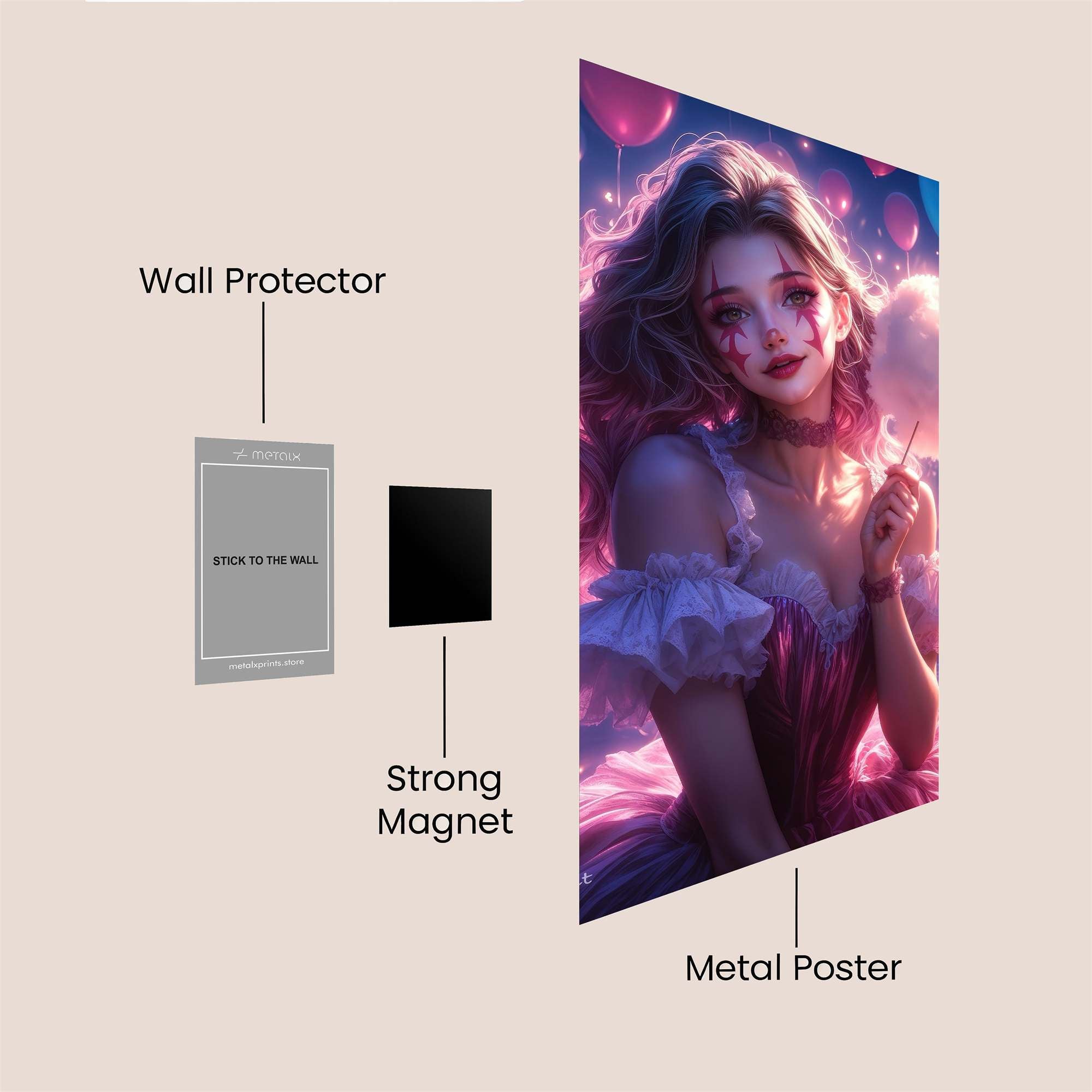 Carnival Whimsy Safe Wall Magnetic / M