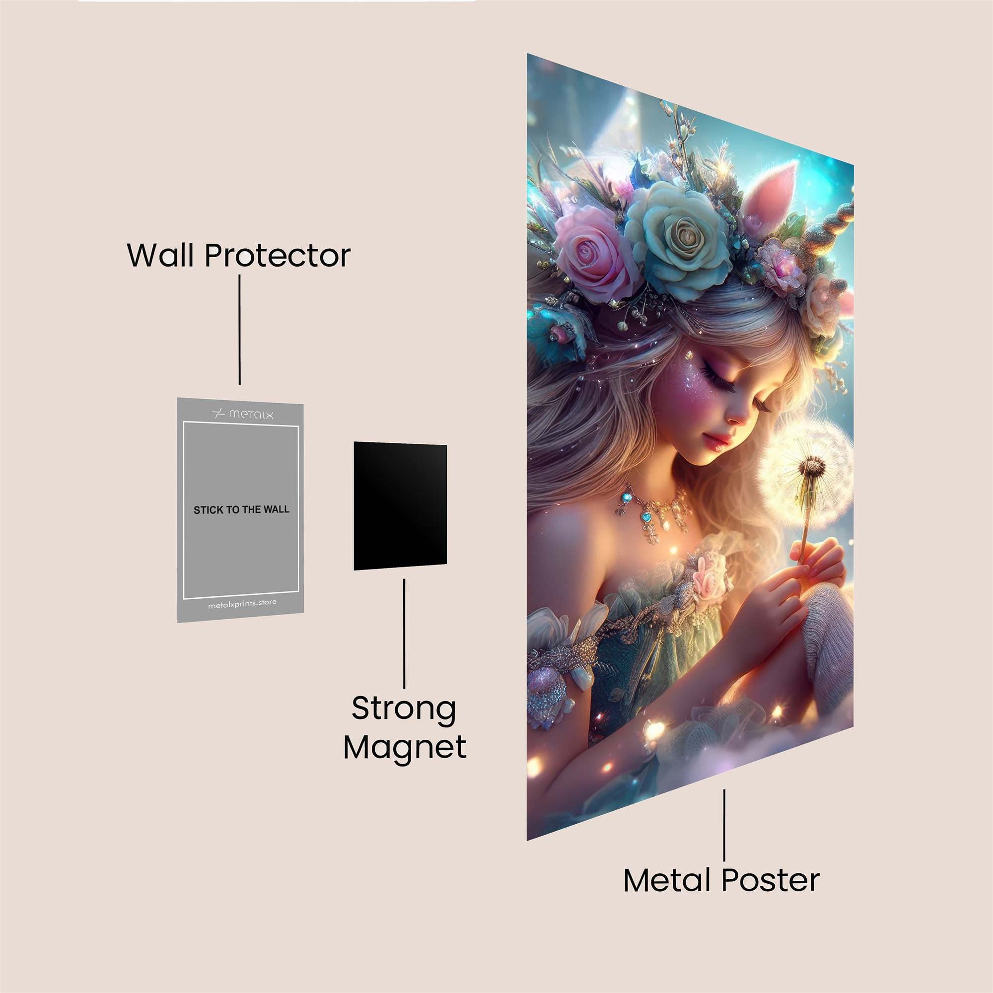 Fairy Whimsy Safe Wall Magnetic / M