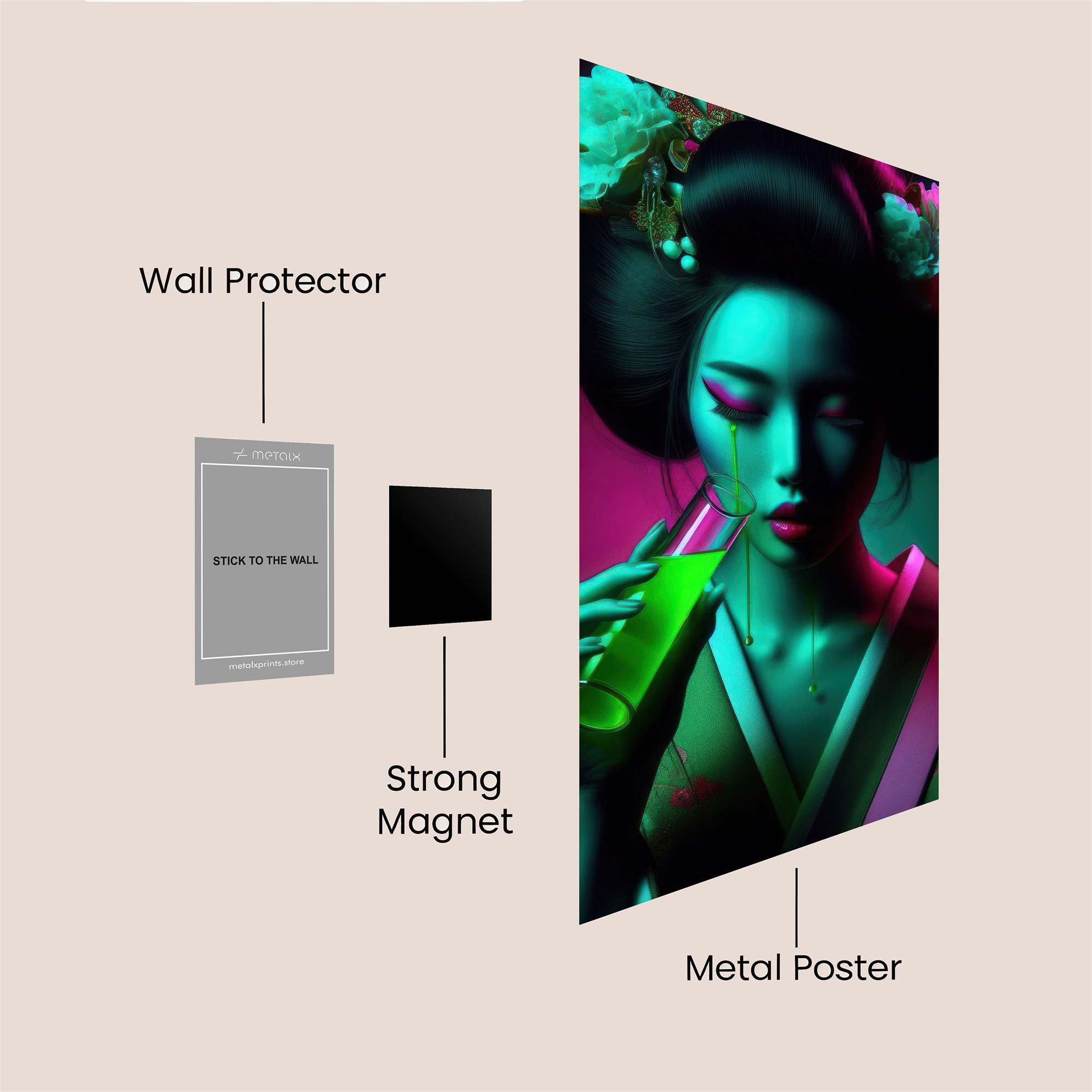Geisha Glow Safe Wall Magnetic / M