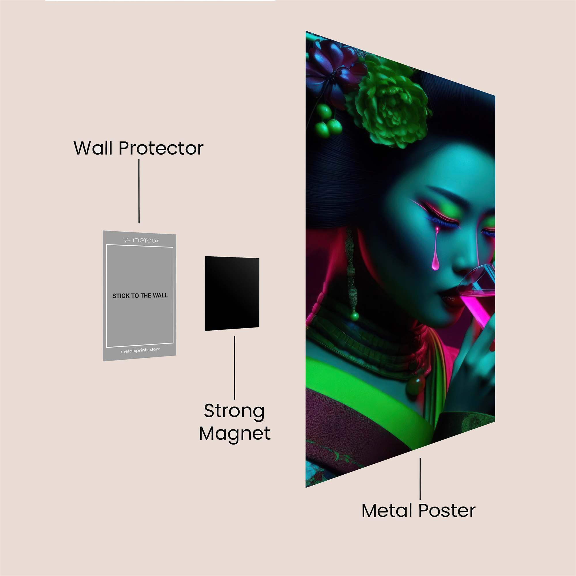 Geisha Glow Safe Wall Magnetic / M