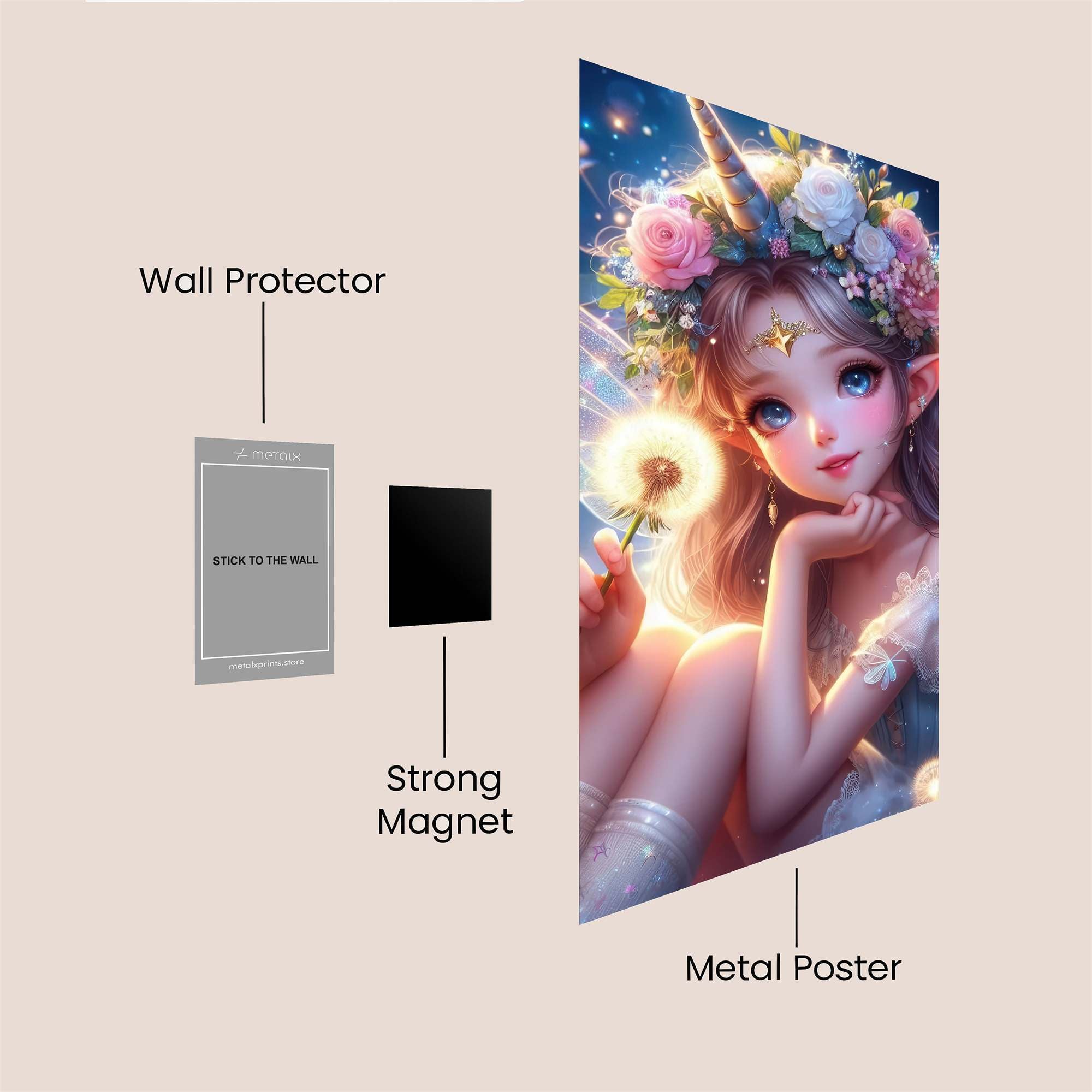 Fairy Whimsy Safe Wall Magnetic / M