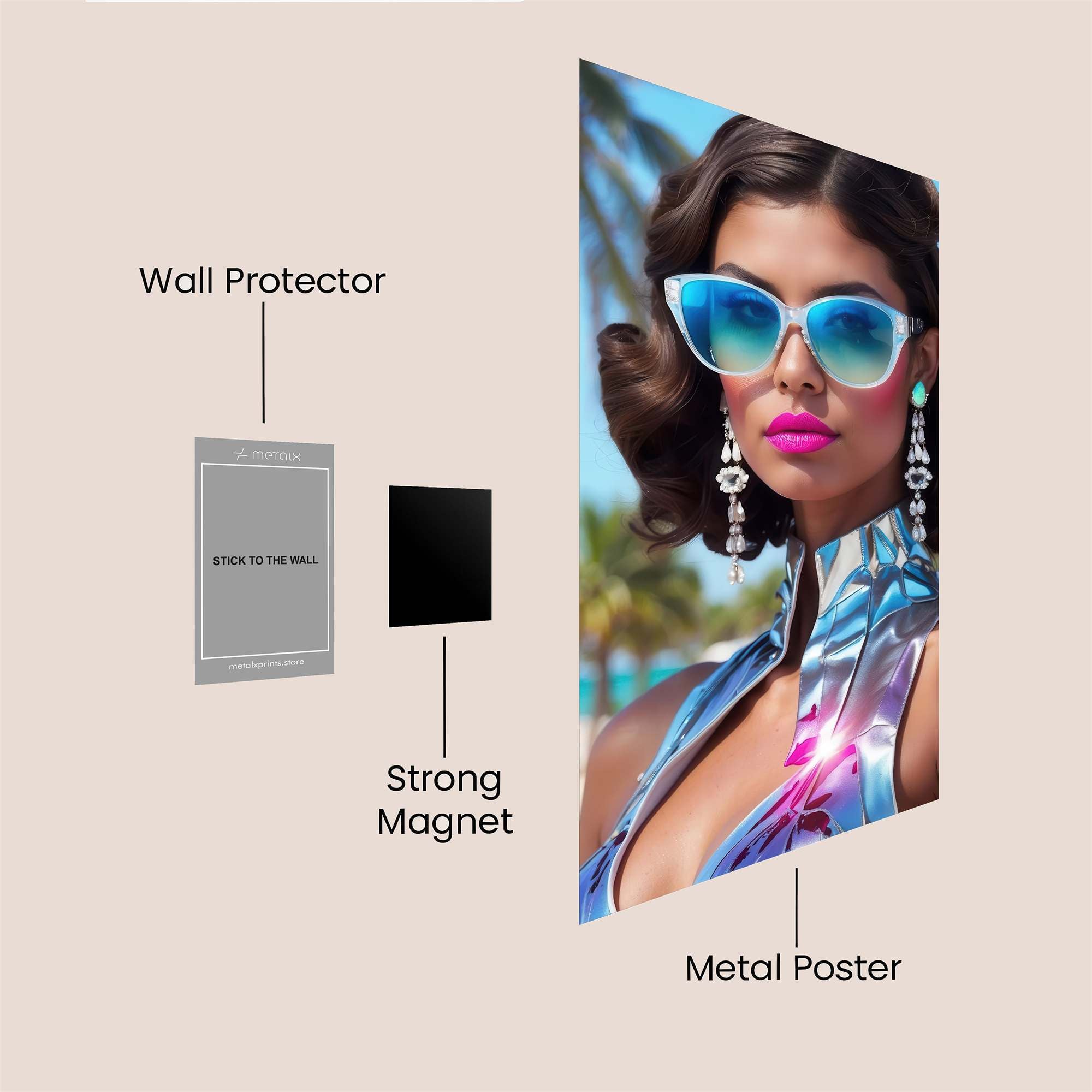 Glamour Radiance Safe Wall Magnetic / M