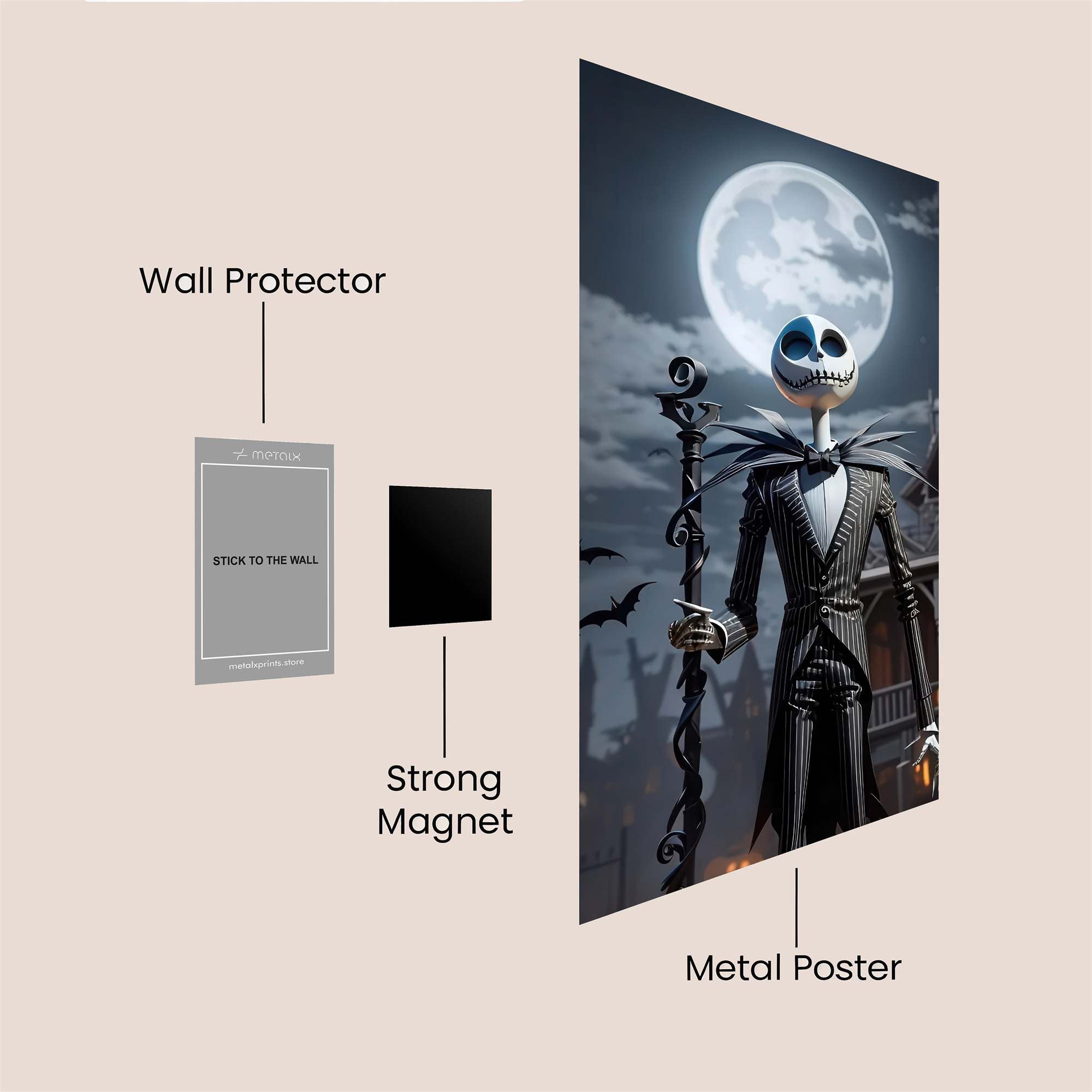Skellington Spooky Safe Wall Magnetic / M